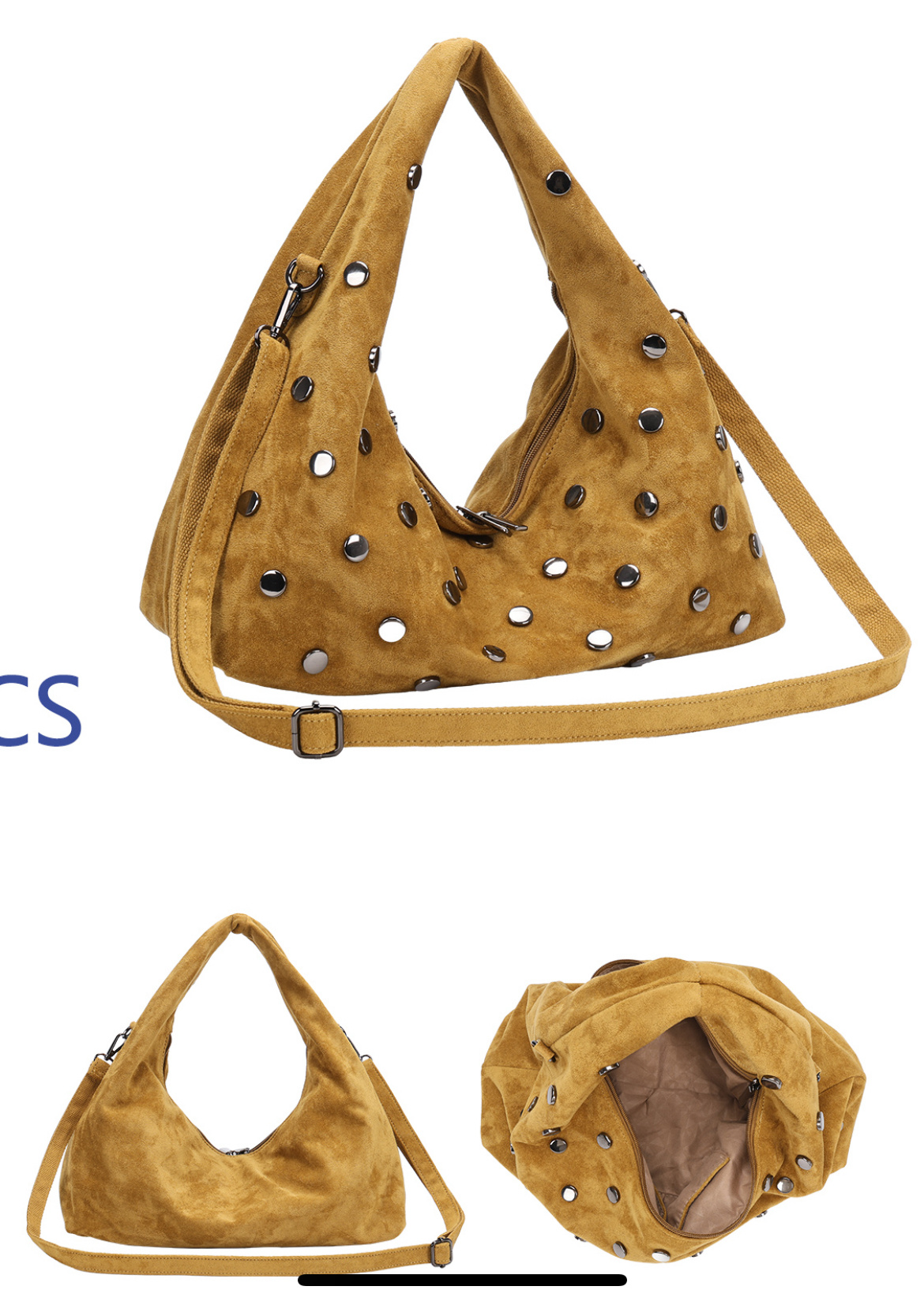 Wholesaler SELINA & CO - BAG WITH STUDS IN SYNTHETIC SUEDE