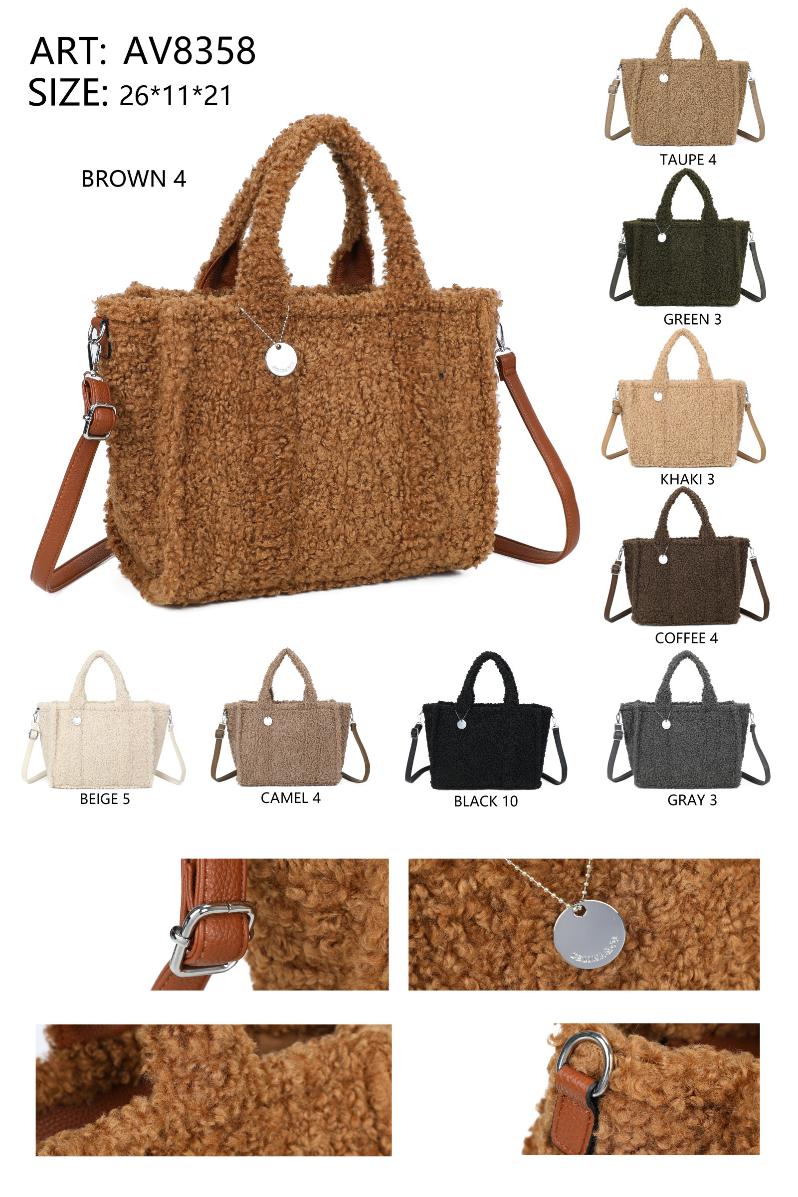 Mayorista SELINA & CO - BOLSO TEDDY PEQUEÑO