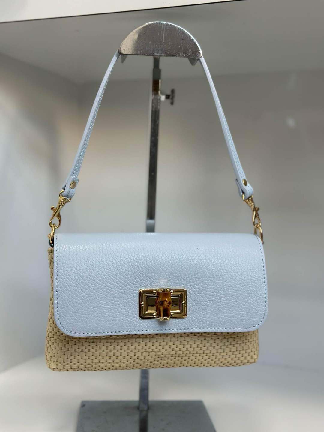Grossista SELINA & CO - BORSA IN VERA PELLE E PAGLIA