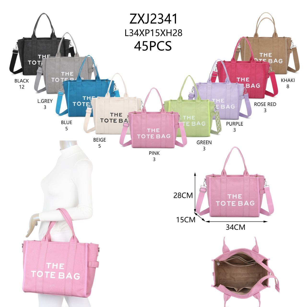 Wholesaler SELINA & CO - CANVAS TOTE BAG