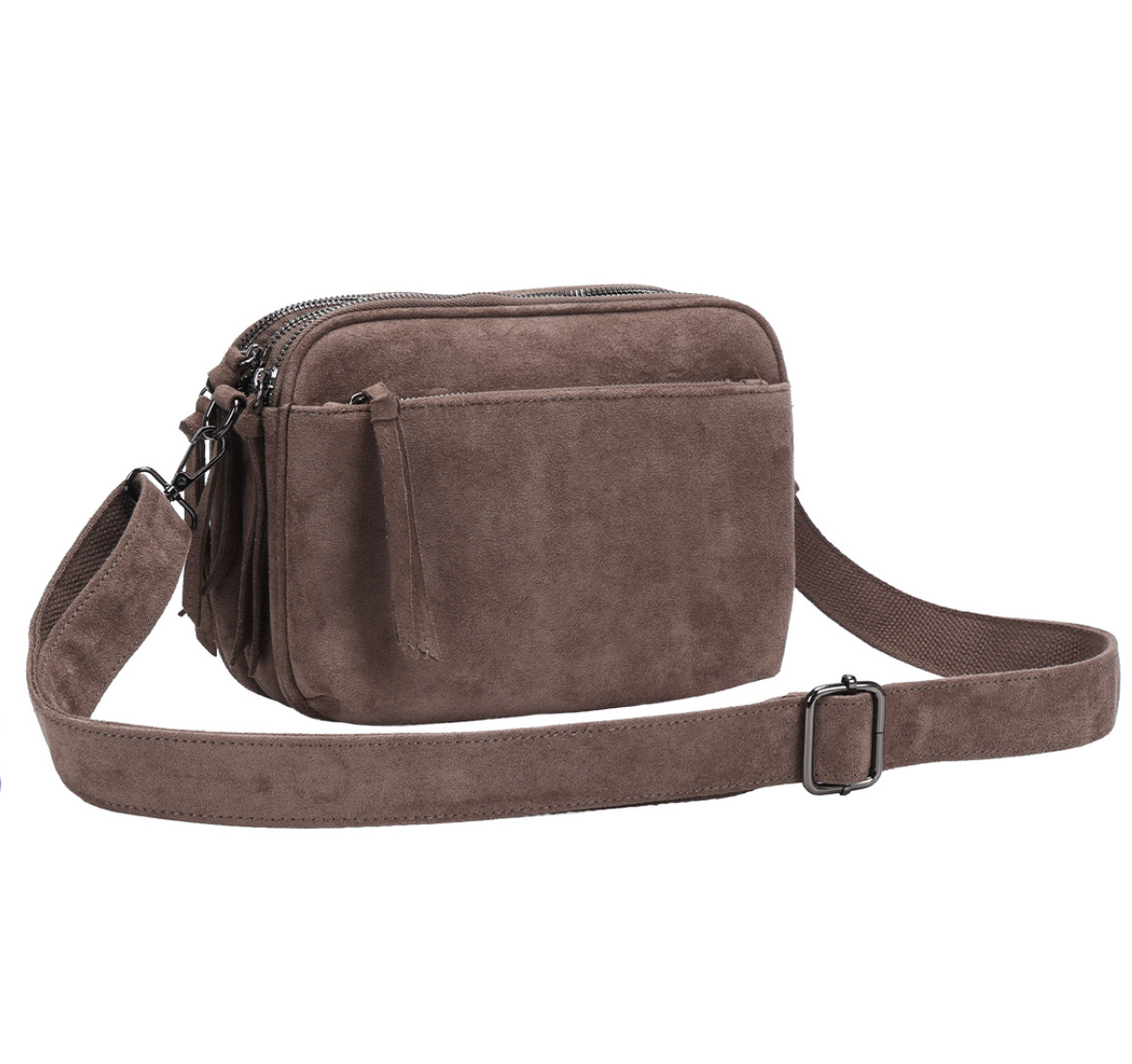 Wholesaler SELINA & CO - BAG WITH 3 ZIPPERS IN SYNTHETIC SUEDE