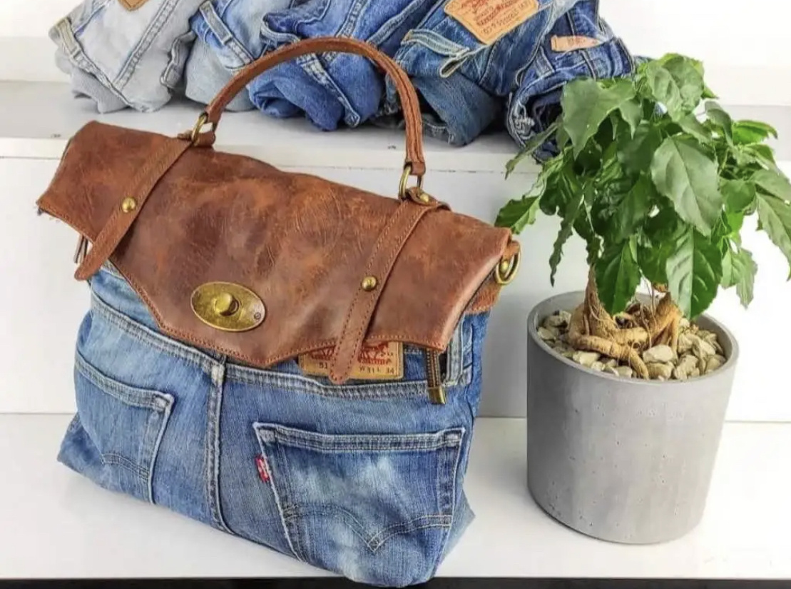 Grossista SELINA & CO - BORSA IN JEANS E VERA PELLE