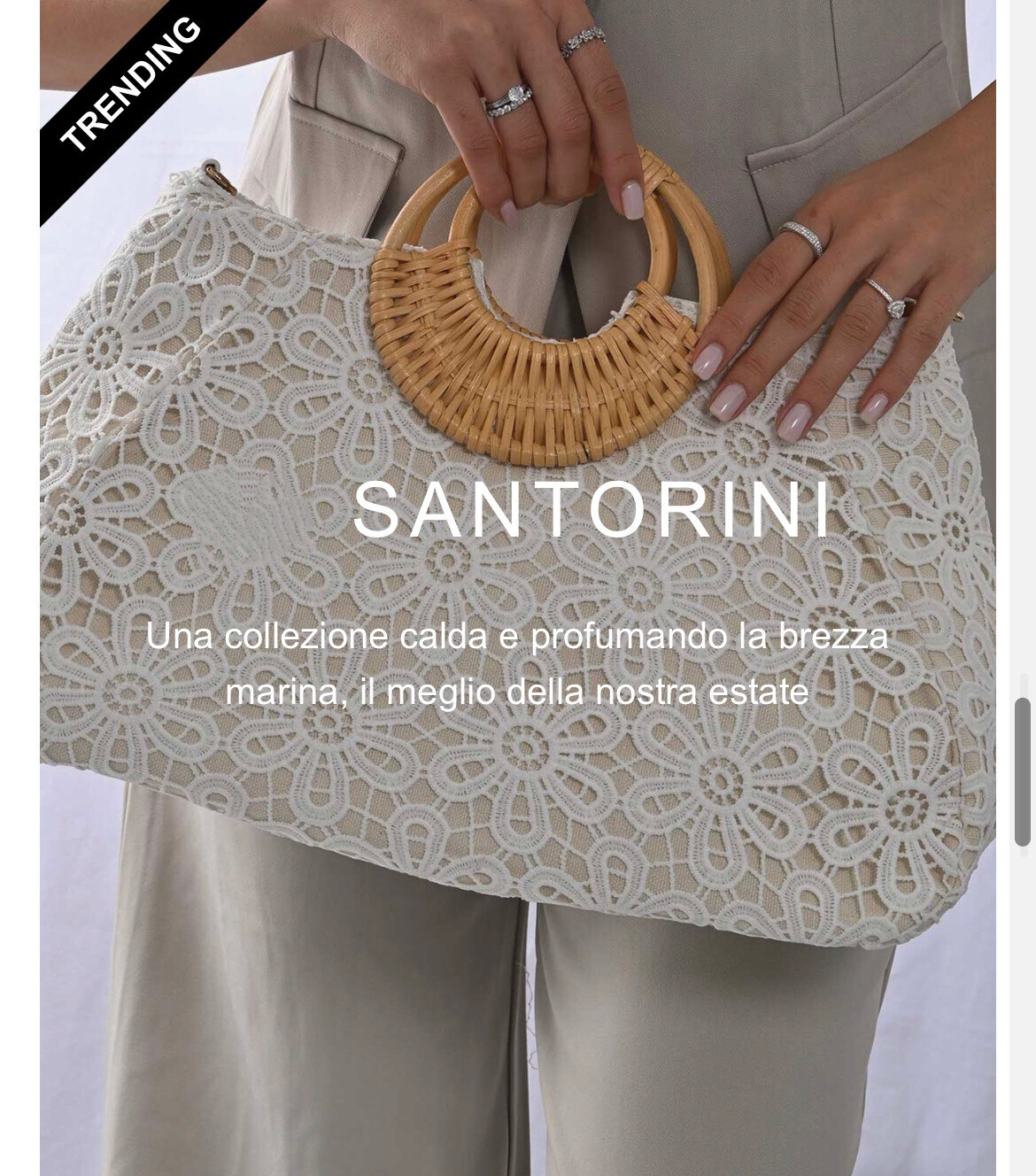 Mayorista SELINA & CO - BOLSO DE PAJA Y ENCAJE