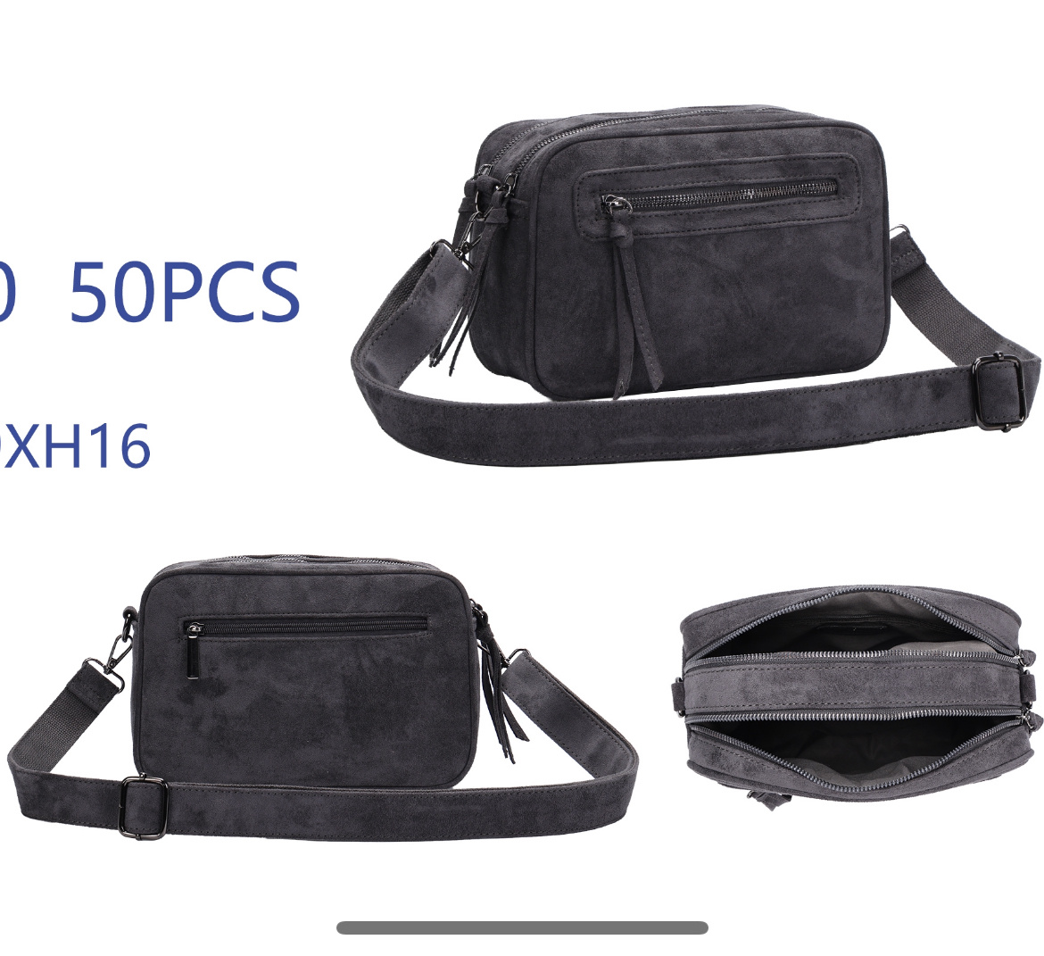 Wholesaler SELINA & CO - Synthetic suede crossbody bag