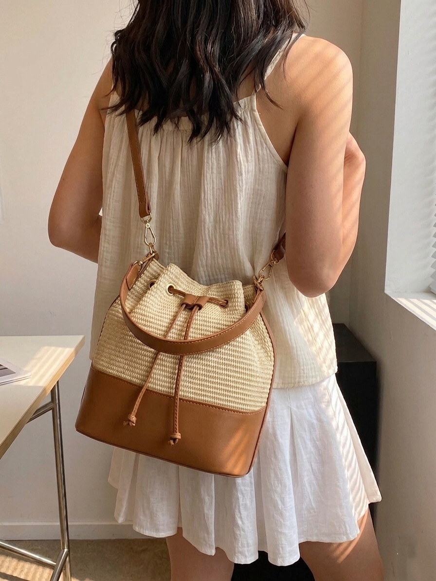 Grossista SELINA & CO - BORSA IN VERA PELLE E PAGLIA