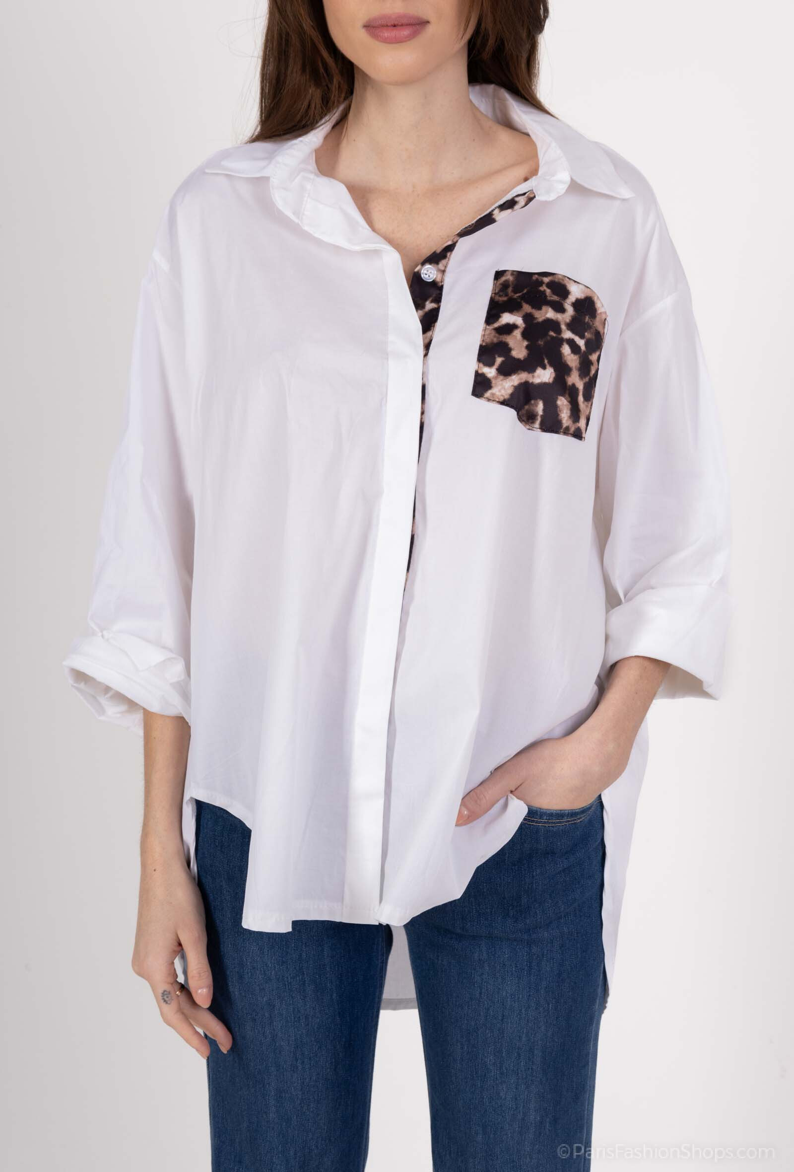 Wholesaler SEVEN SEPT - Shirt with large leopard pattern