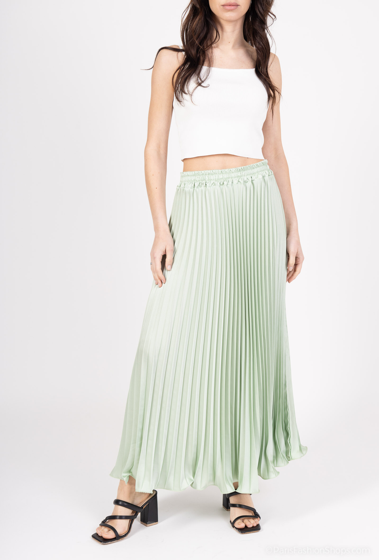 Wholesaler SEVEN SEPT - satin pleated skirt