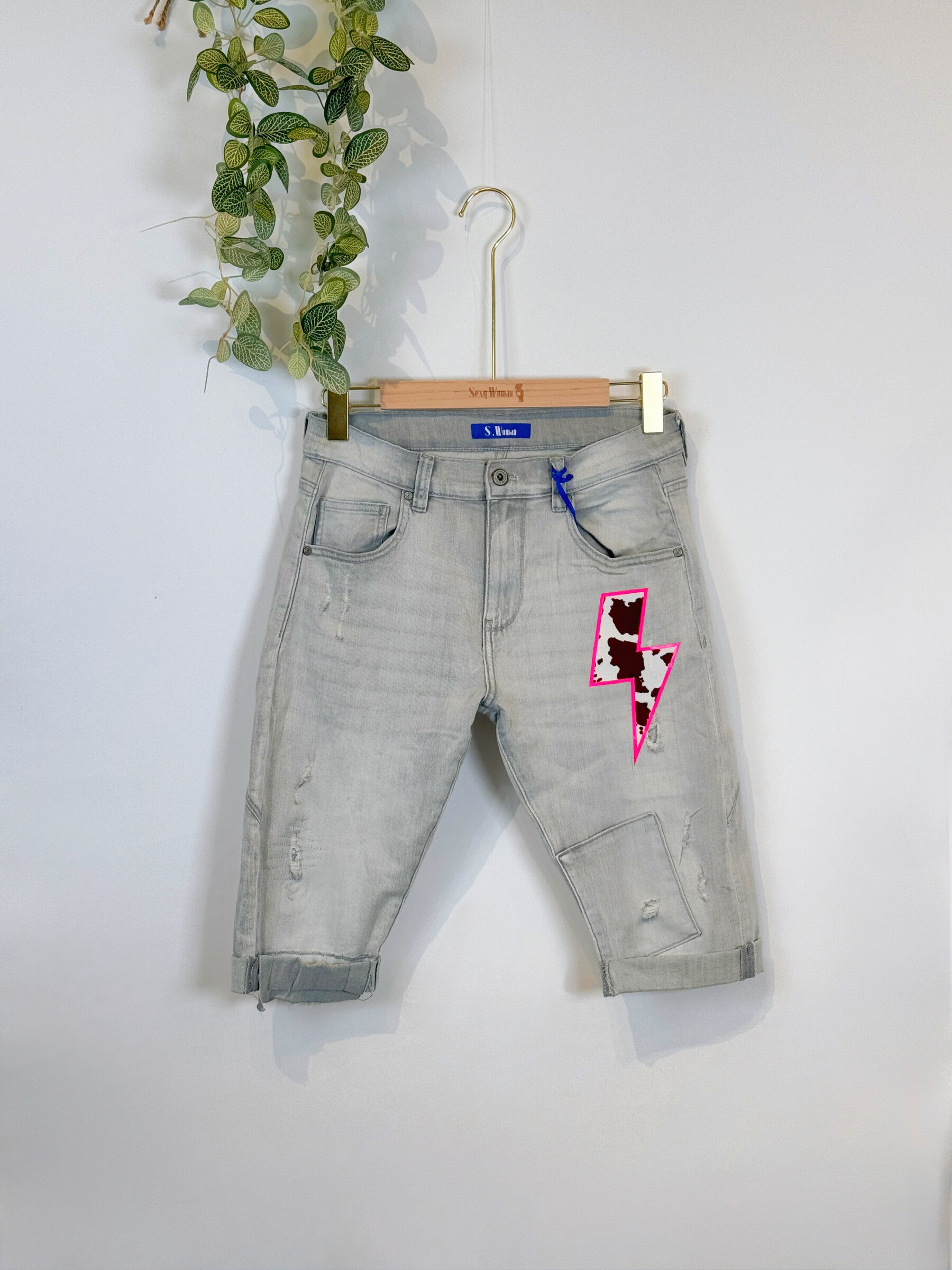 Grossista Sexy Woman - Jeans Boyfriend Fit Grigio, Pantaloncino Morbido, Stile Streetwear, Casual