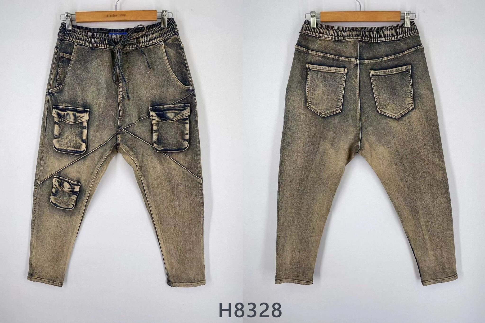 Wholesaler Sexy Woman - New winter style, work denim pants with multiple pockets,