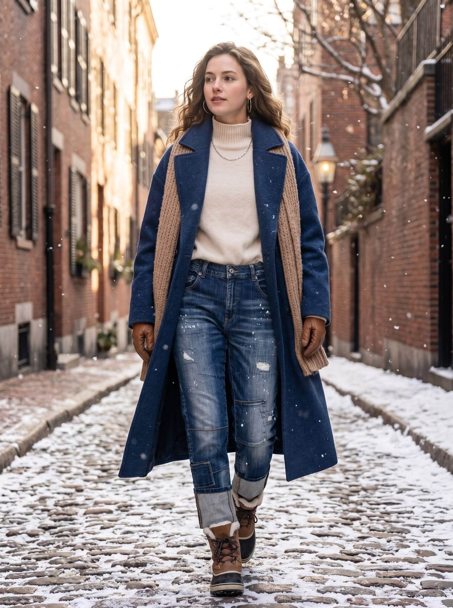Wholesaler Sexy Woman - Blue boyfriend jeans, crafted from soft denim, featuring ripped details, cuffs, and a slim fit, perfect for a trendy streetwear look.