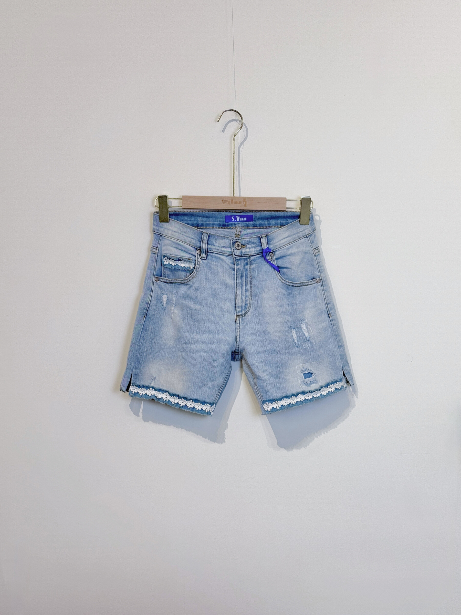 Grossista Sexy Woman - Jeans Boyfriend Fit Blu, Pantaloncino Morbido, Stile Streetwear, Casual