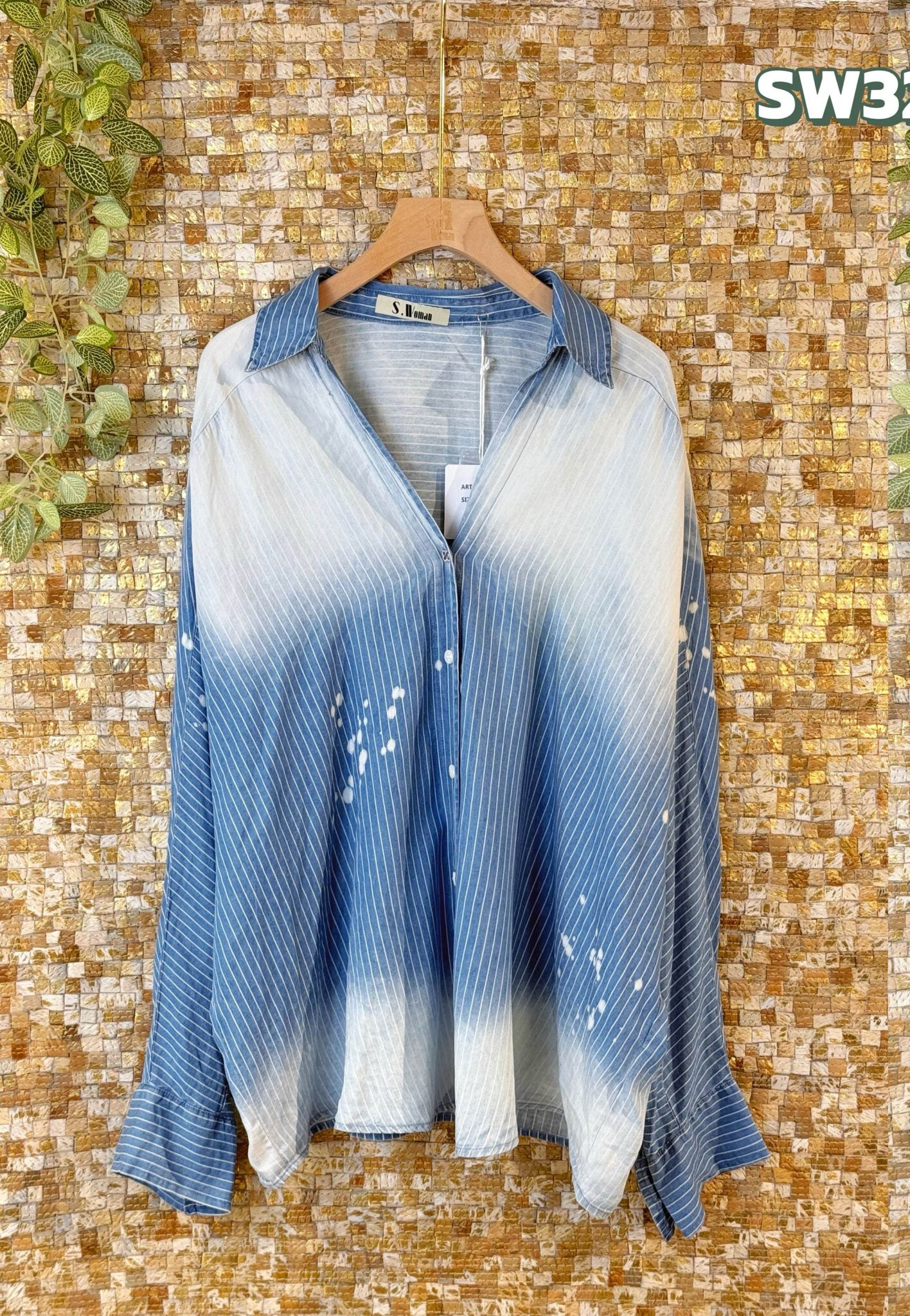 Wholesaler Sexy Woman - Blue Denim Shirt, Original Design, Spring, Casual Chic Style