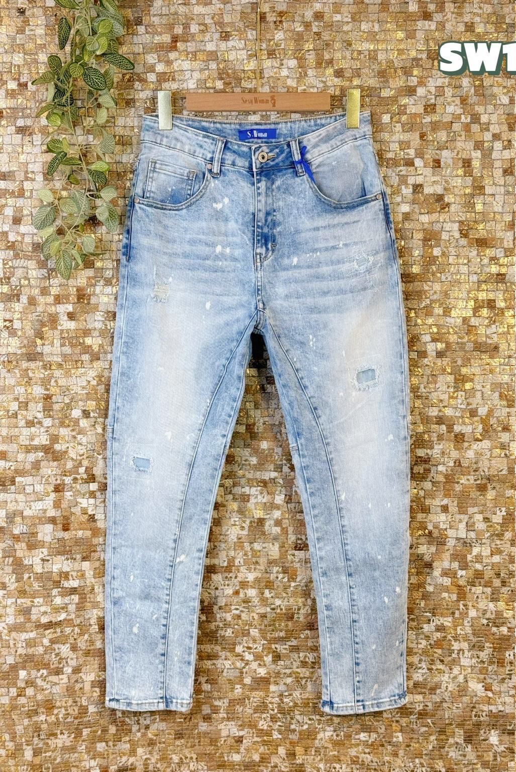 Wholesaler Sexy Woman - Jeans Boyfriend Fit Blue, Original Design, Soft Denim, Streetwear Style
