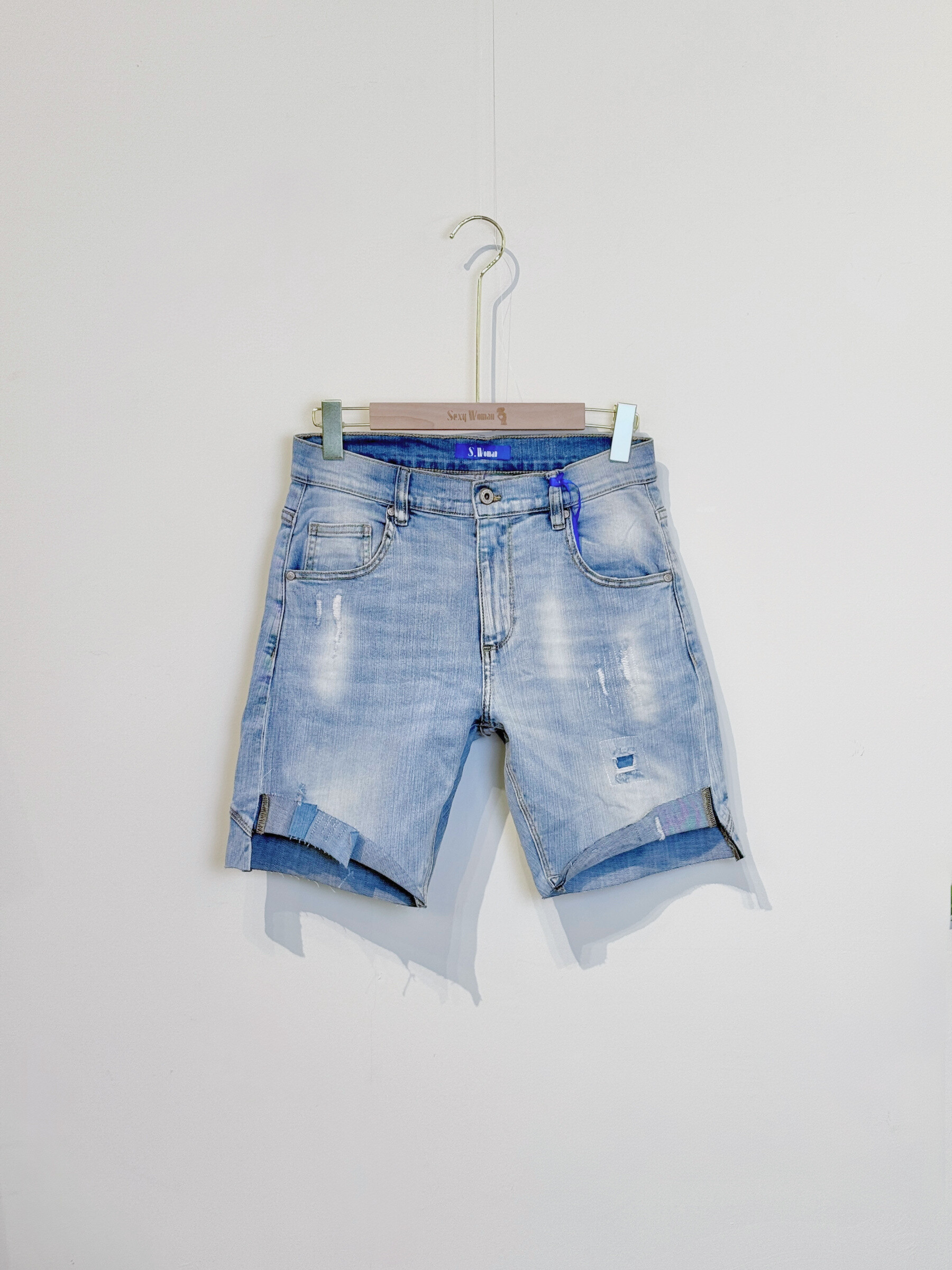 Grossiste Sexy Woman - Bluefriend Fit Jeans Blue, Shorts doux, style de streetwear, décontracté