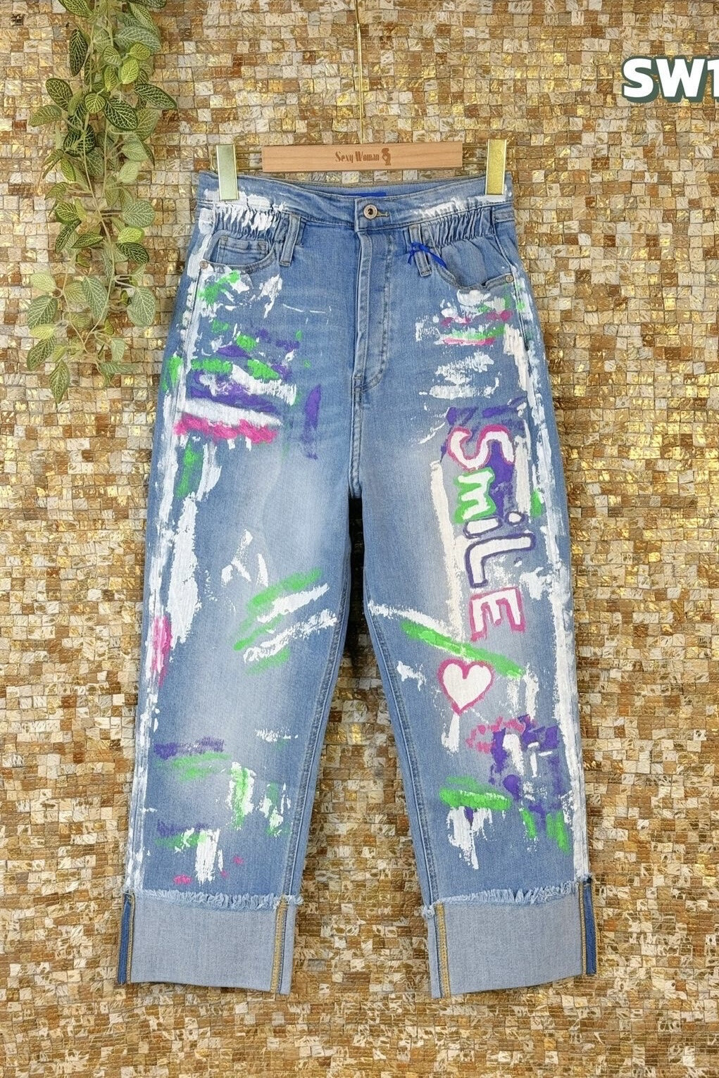 Wholesaler Sexy Woman - Jeans Boyfriend Fit Blue, Original Design, Street Denim Style, Trousers