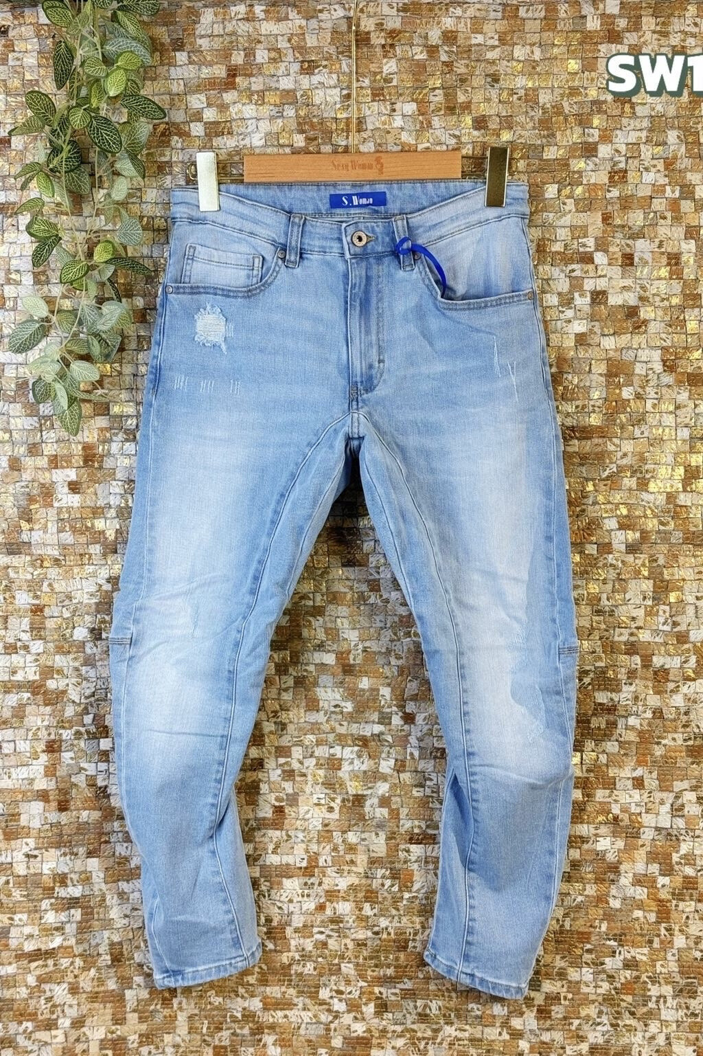 Wholesaler Sexy Woman - Jeans Boyfriend Fit Blue, Original Design, Soft Denim, Streetwear Style