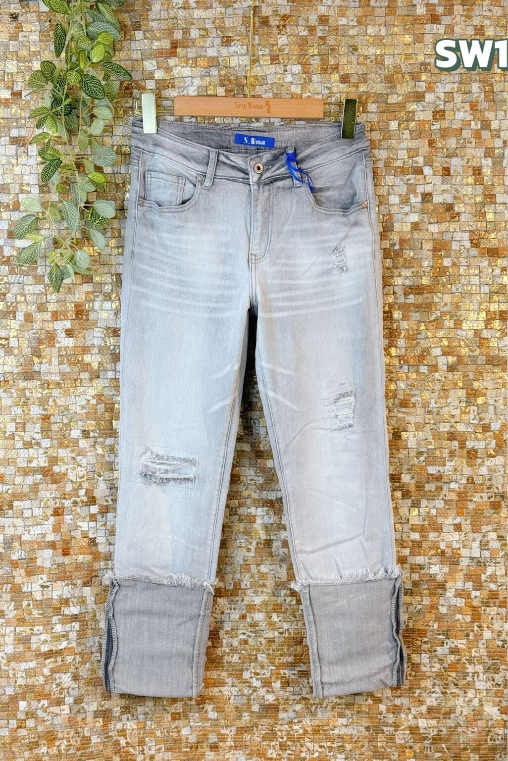Wholesaler Sexy Woman - Jeans Boyfriend Fit Blue, Original Design, Soft Denim, Streetwear Style