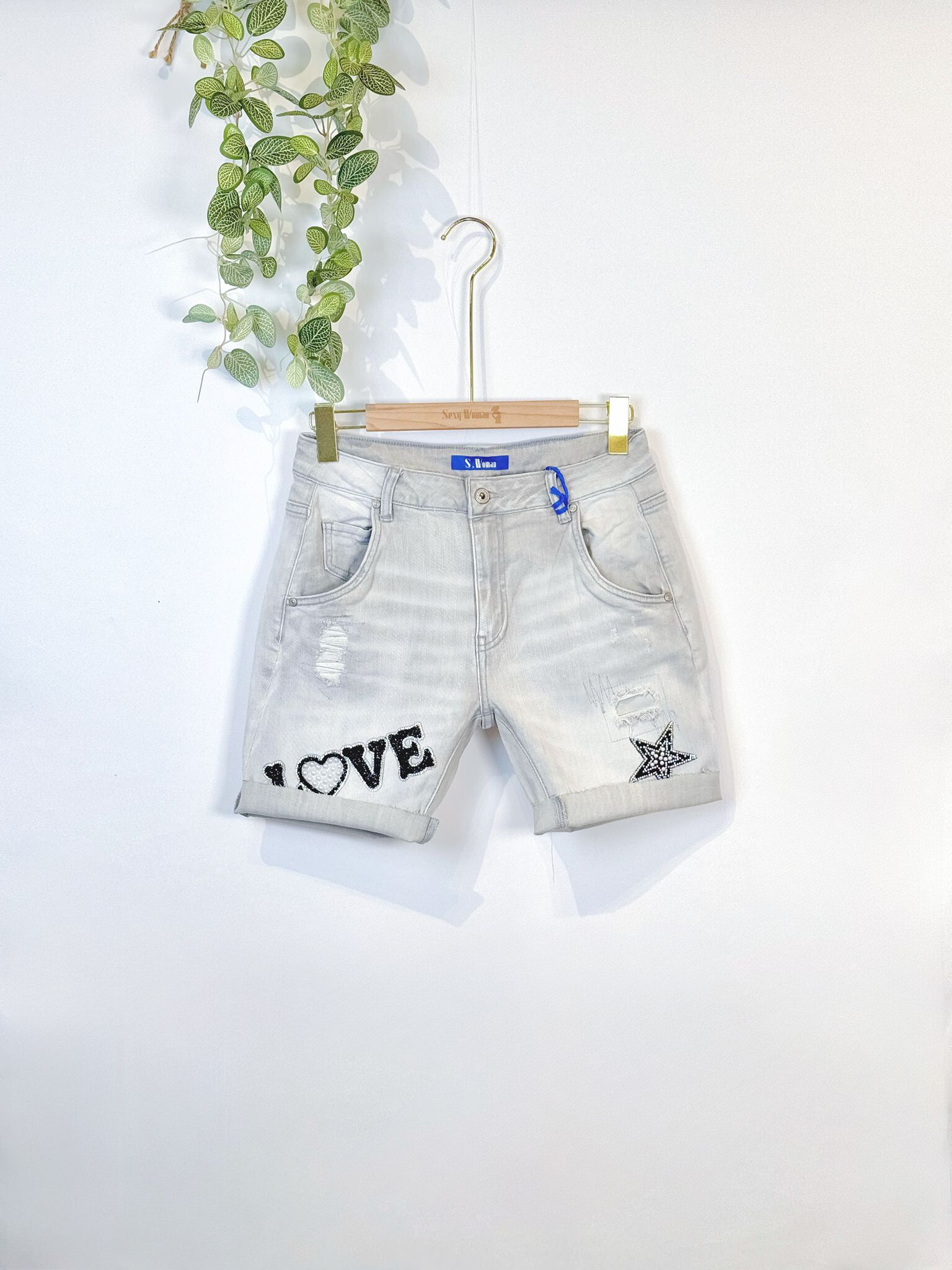 Grossista Sexy Woman - Jeans boyfriend grigi, design originale, denim morbido, stile street