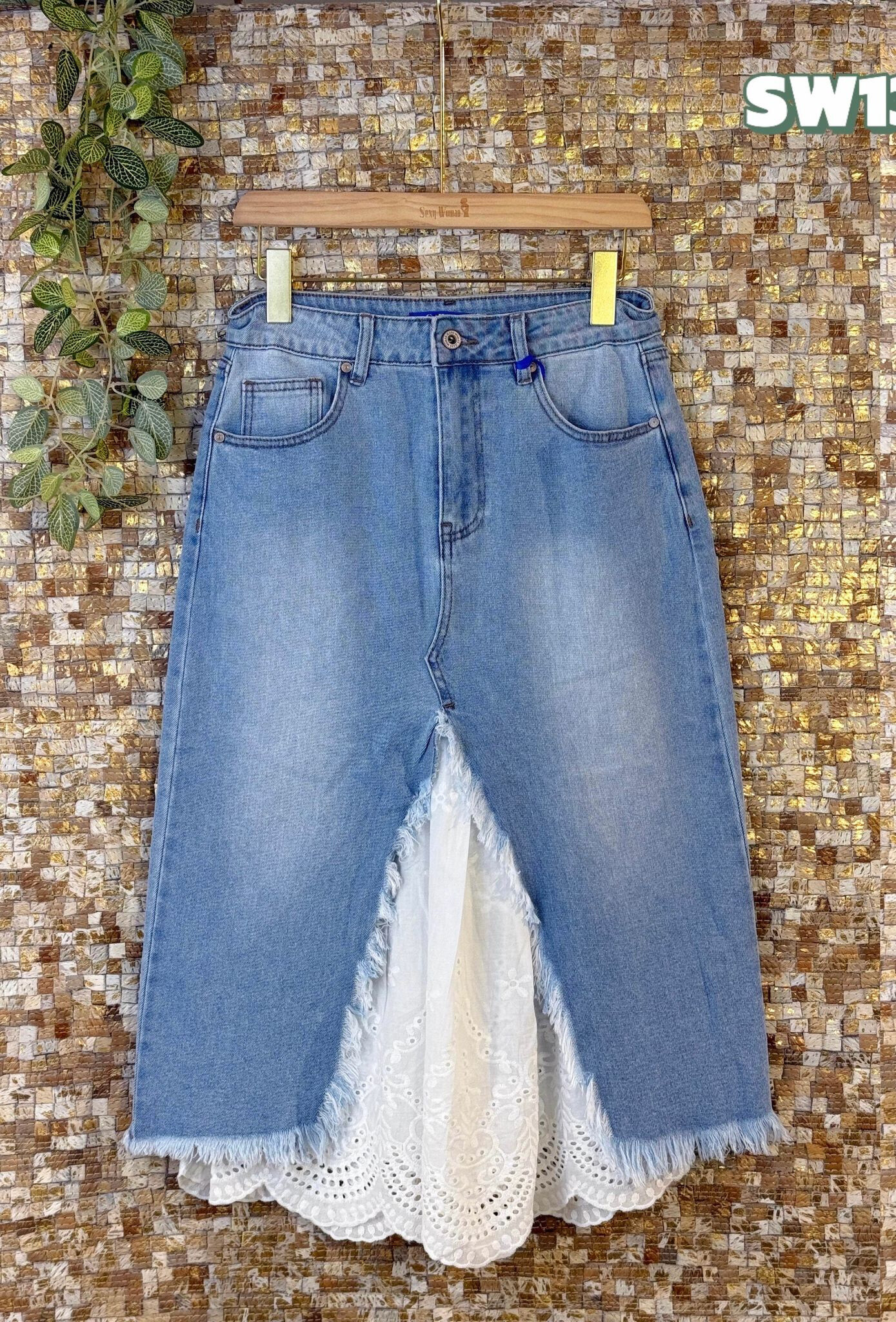 Grossiste Sexy Woman - Jupe décontractée en denim, Design Original en Denim Doux, jupe en jean
