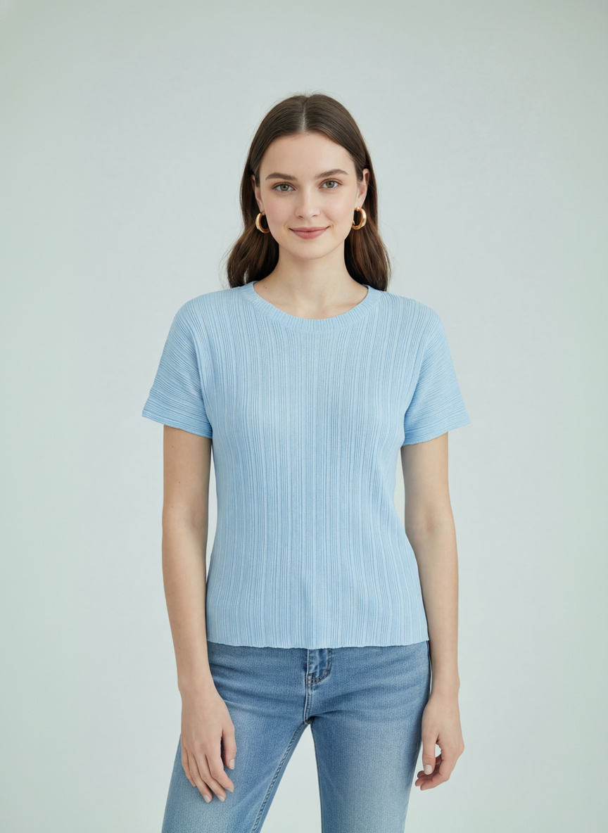 Wholesaler SHEYA FASHION - Breathable Boat Neck Oversized Knit Top with Pockets