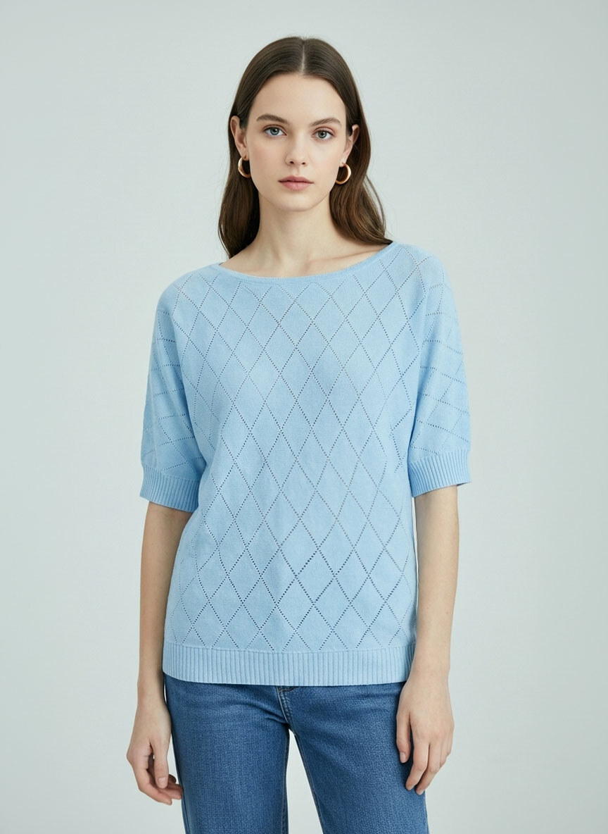 Wholesaler SHEYA FASHION - Elegant 3D Flower Sleeveless Knit Top