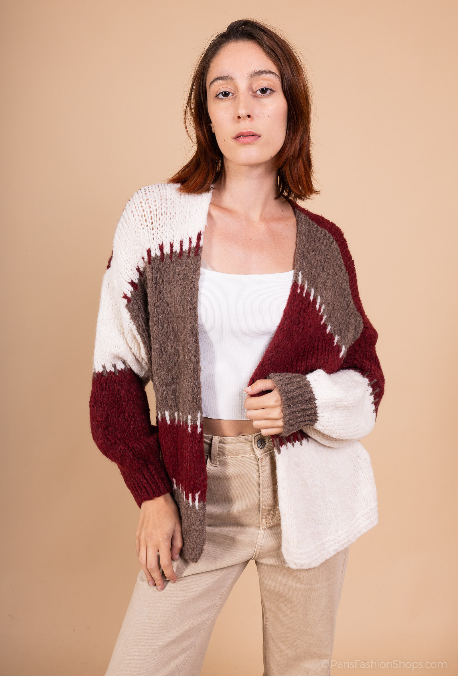 Grossiste SHYLOH - Gilet en laine multicouleur