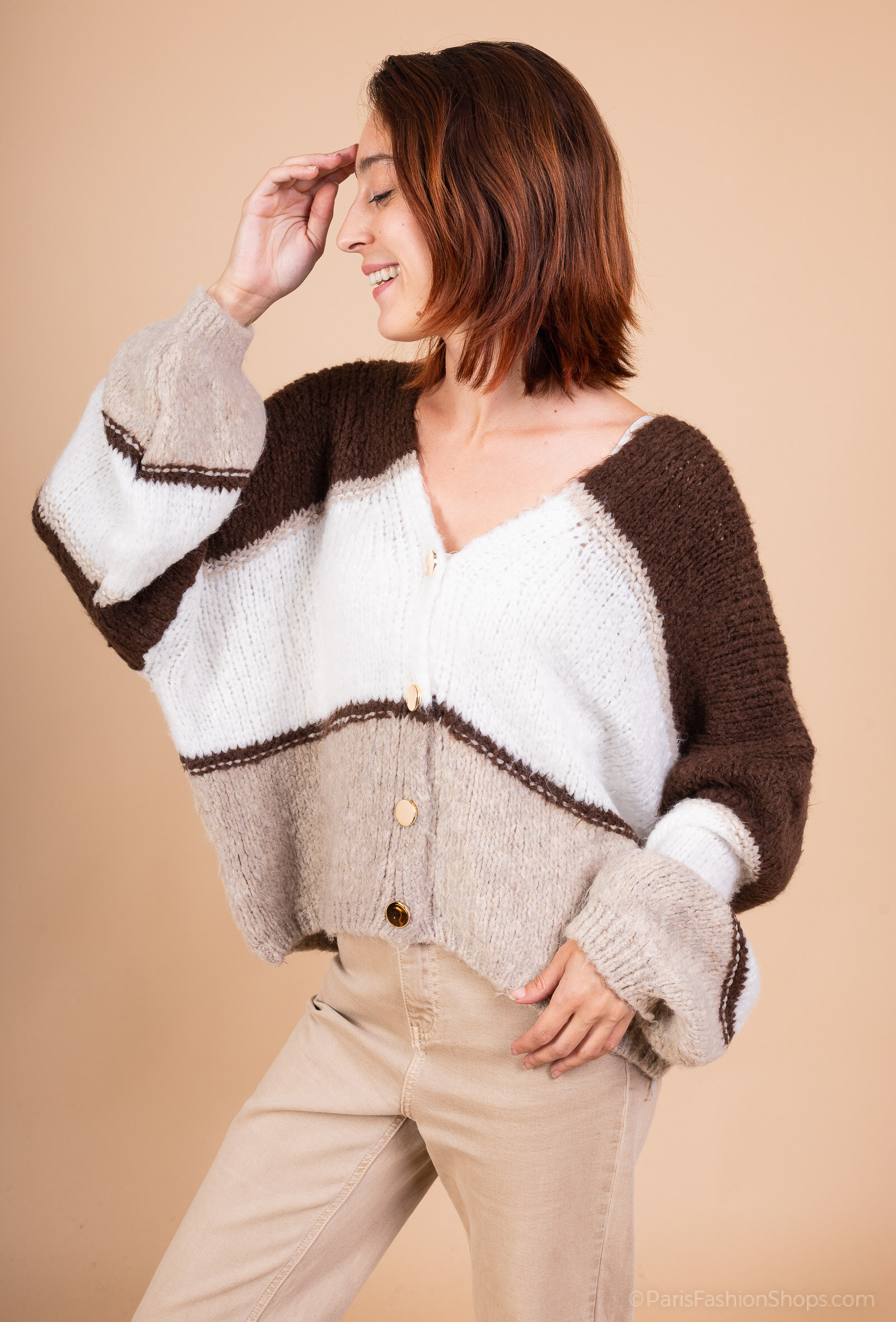 Grossiste SHYLOH - Gilet multicouleur en laine
