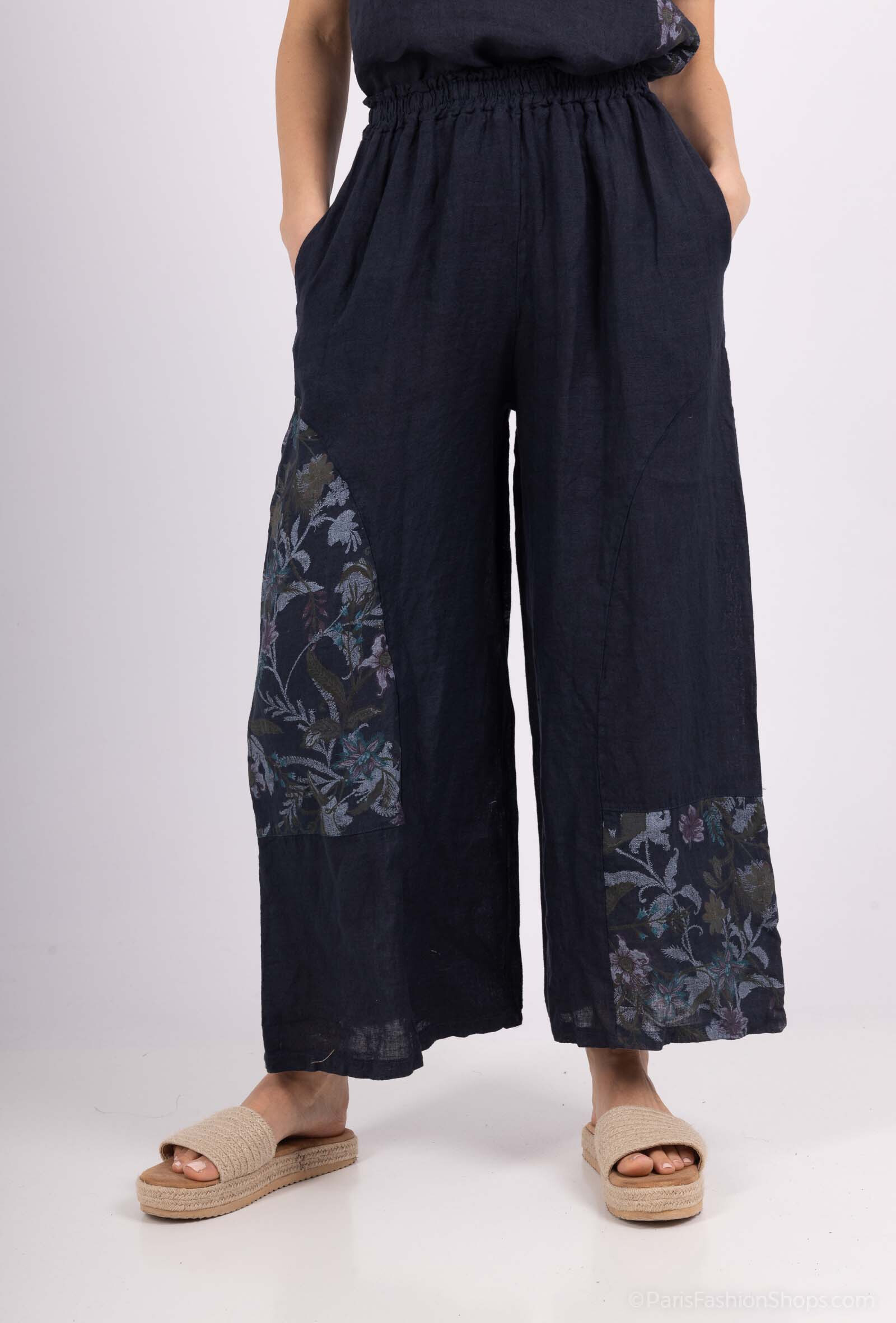Wholesaler SHYLOH - Flower linen pants