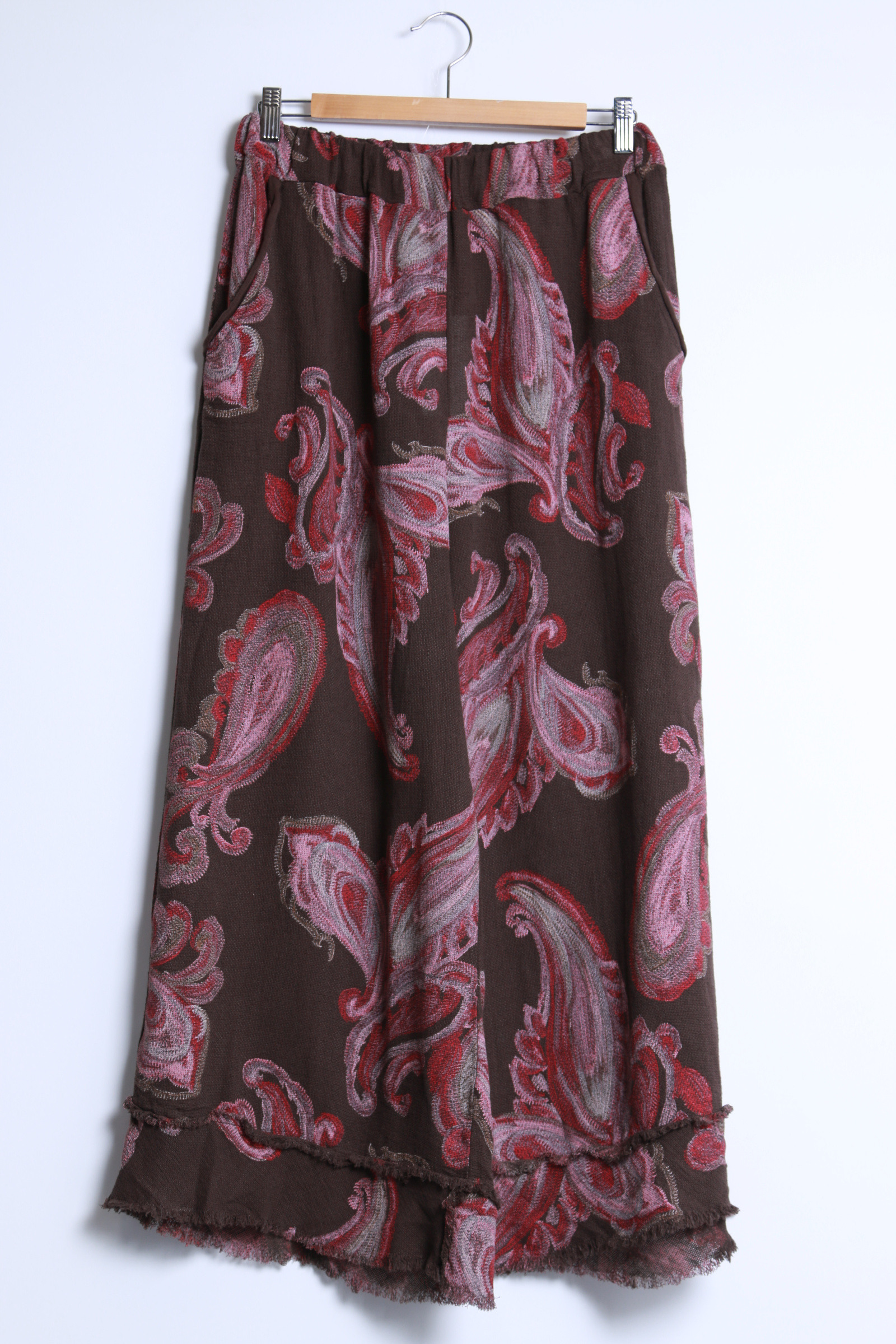Mayorista SHYLOH - Pantalones de lino y algodón con estampado de cachemira