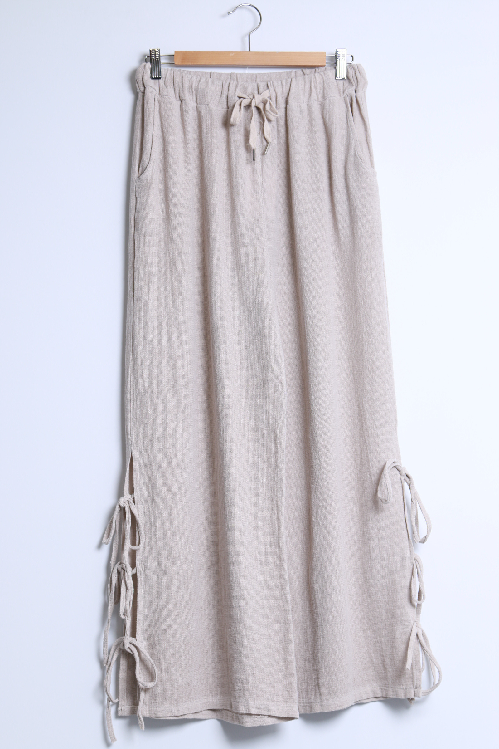 Mayorista SHYLOH - Pantalón de lino y algodón con 3 nudos