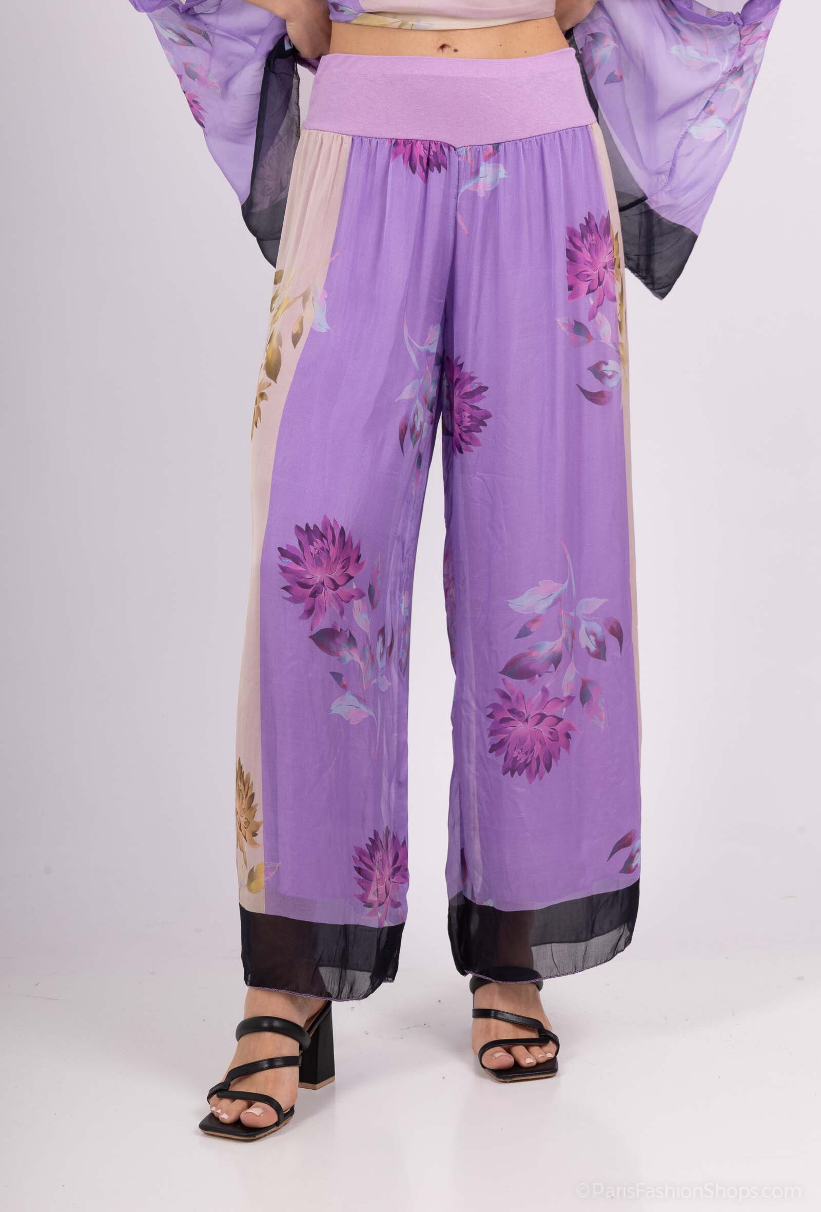 Wholesaler SHYLOH - Flowery silk pants