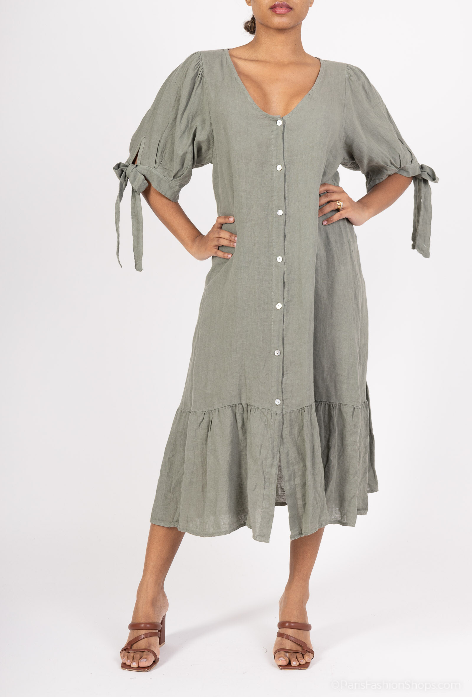 Wholesaler SHYLOH - Sleeve knot shirt dress