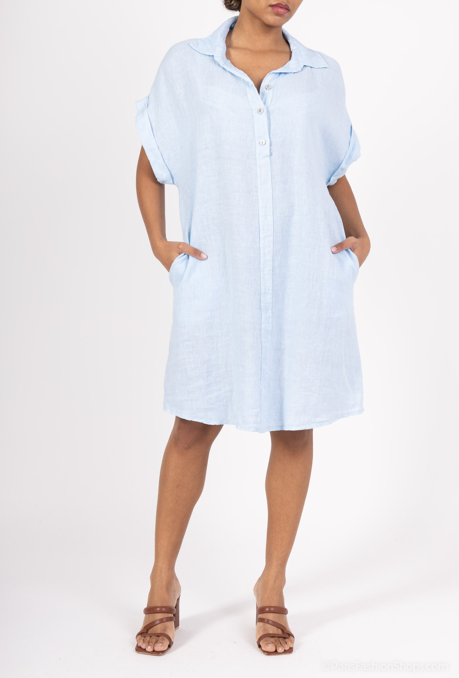 Wholesaler SHYLOH - Flax dress with detail buttons