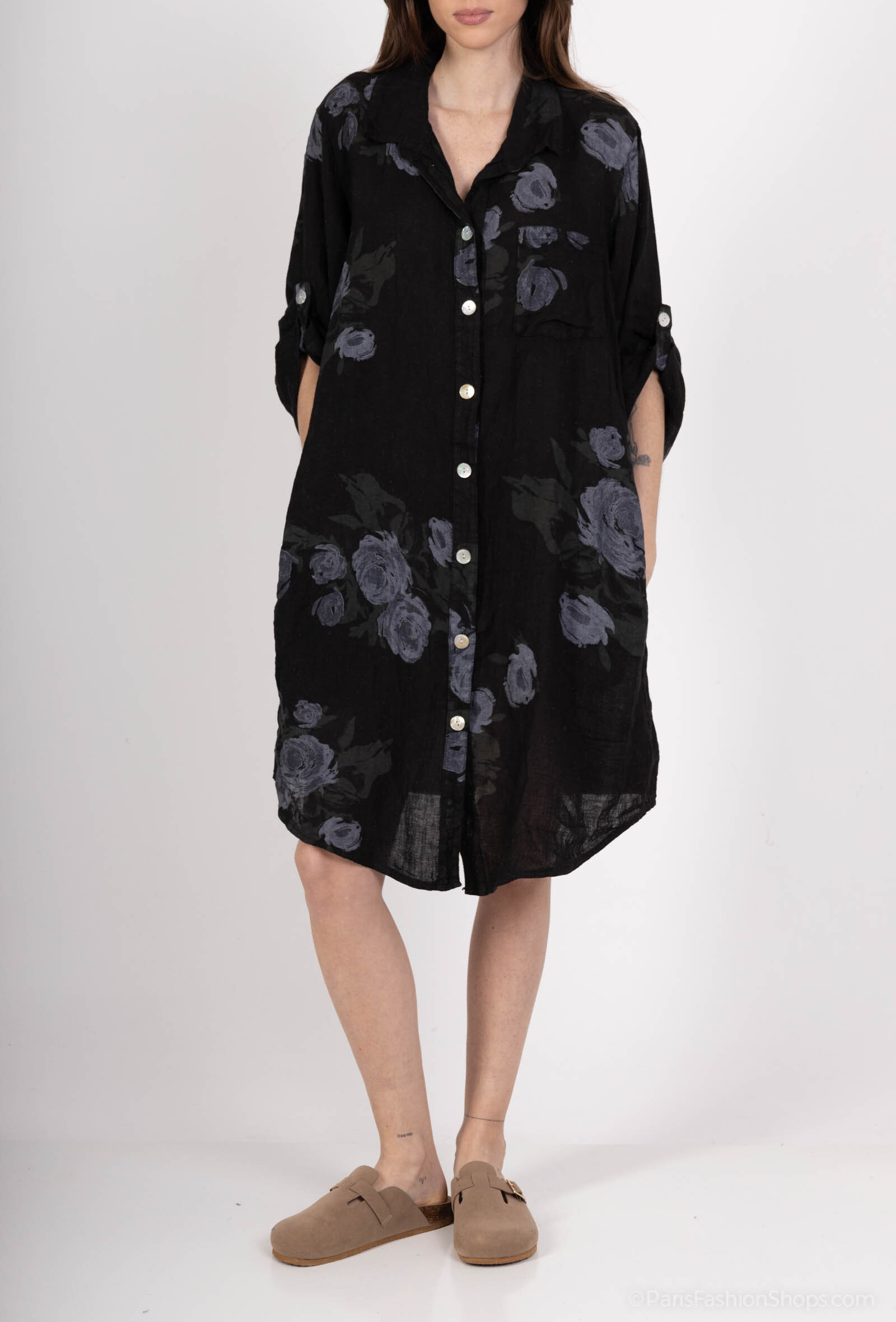 Wholesaler SHYLOH - Printed linen dress