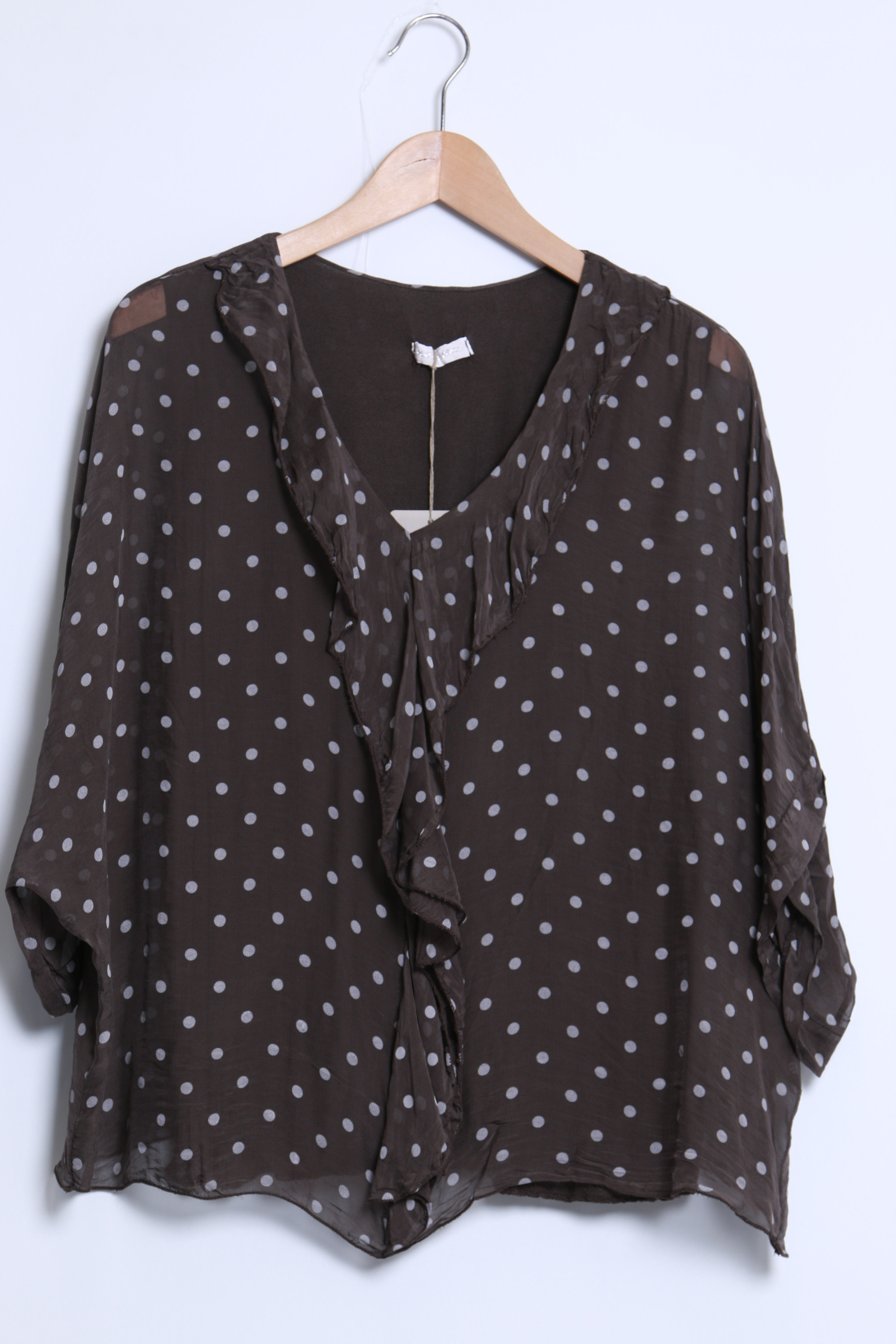 Mayorista SHYLOH - Top de seda con lunares