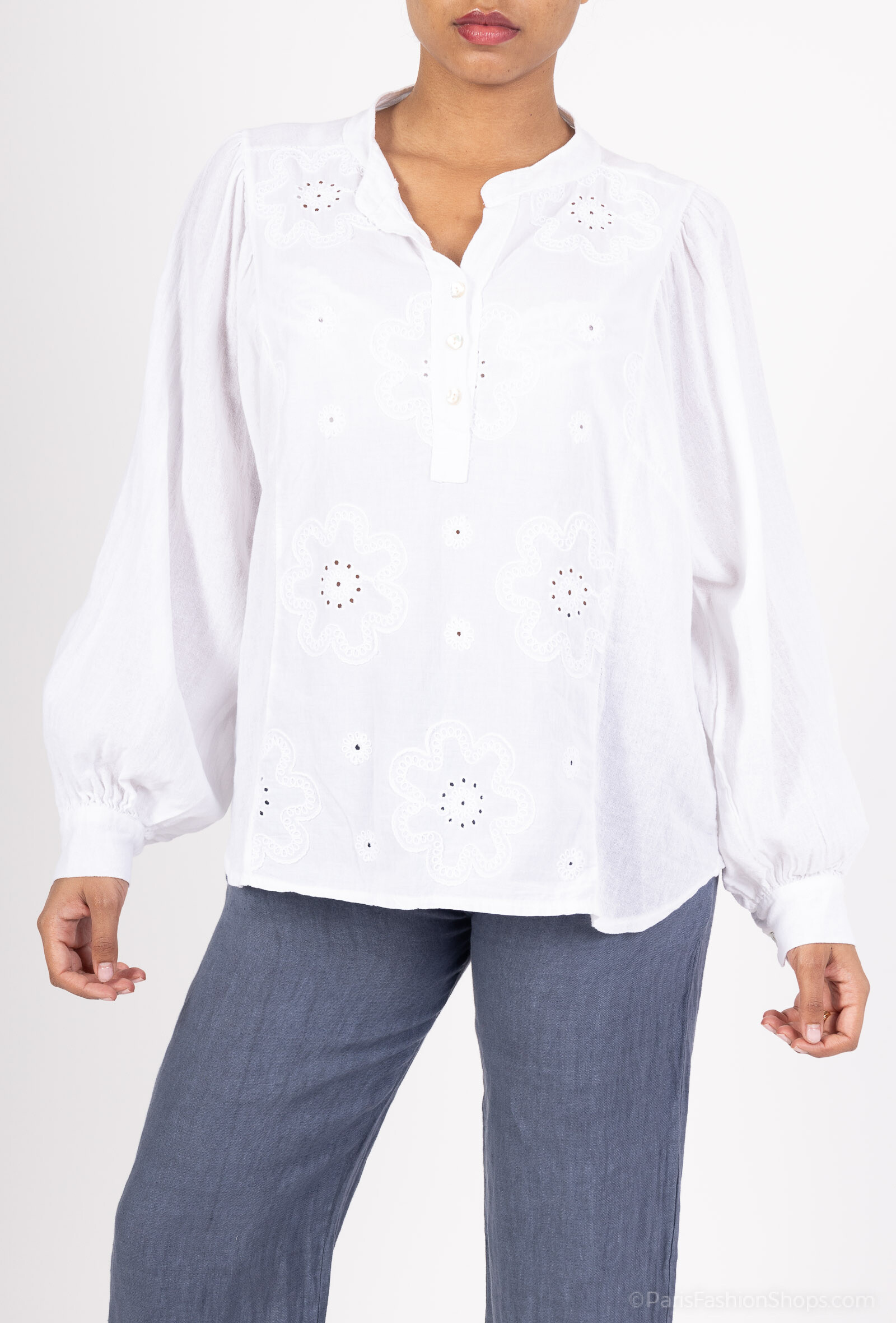 Wholesaler SHYLOH - Cotton embroidery top
