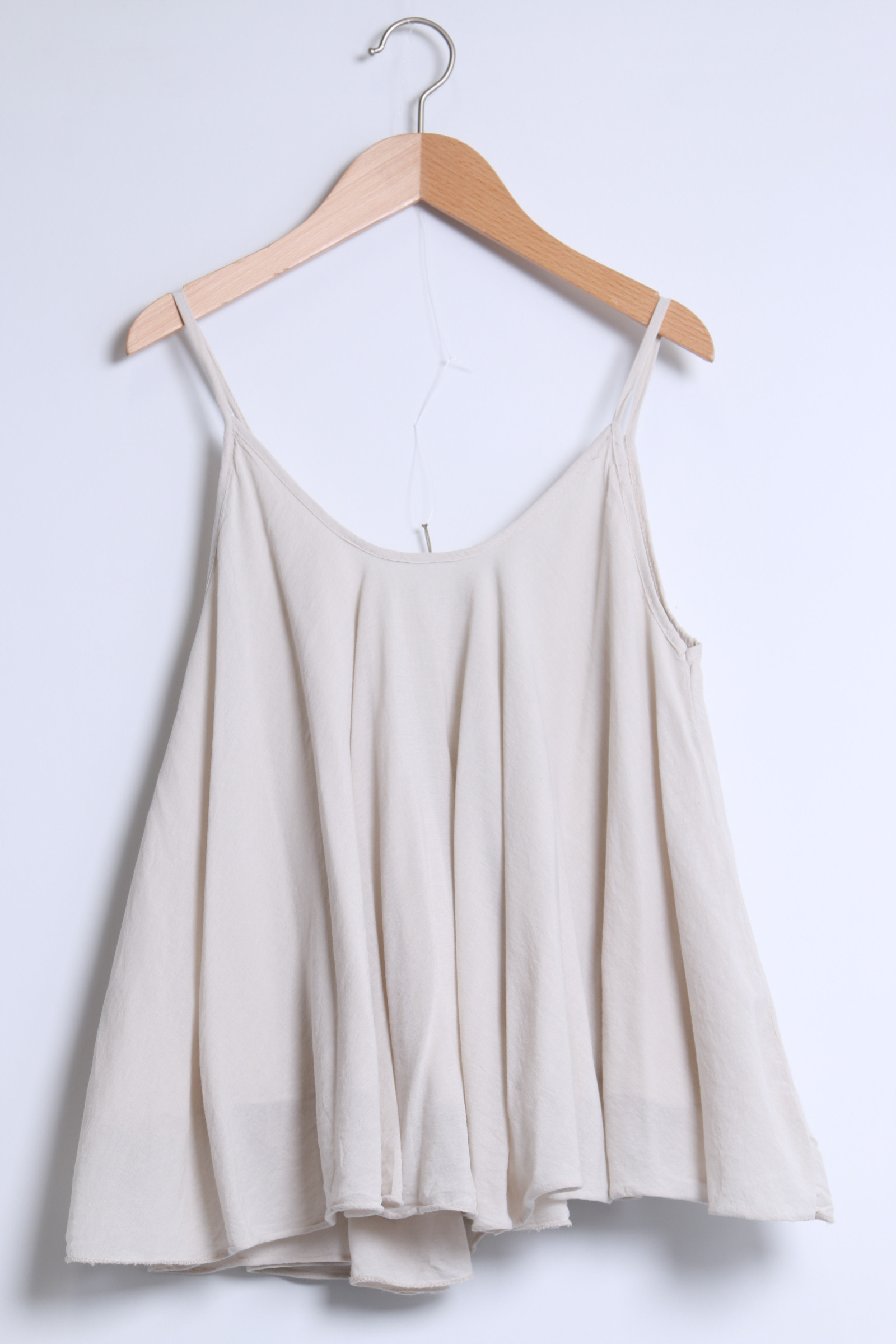 Großhändler SHYLOH - Ausgestelltes Tanktop mit dünnen Trägern aus Baumwolle