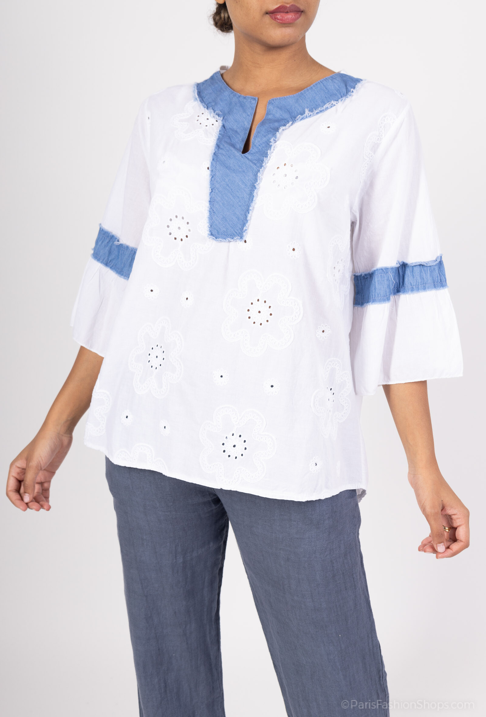 Wholesaler SHYLOH - Top Embroidery Jean