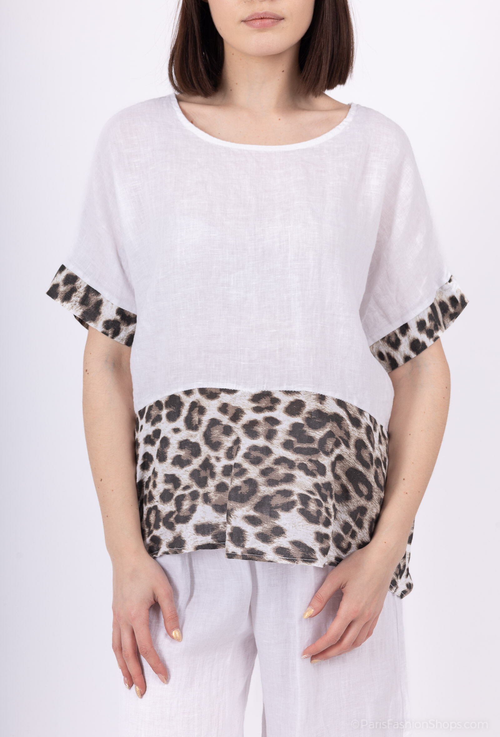 Wholesaler SHYLOH - Printed linen top
