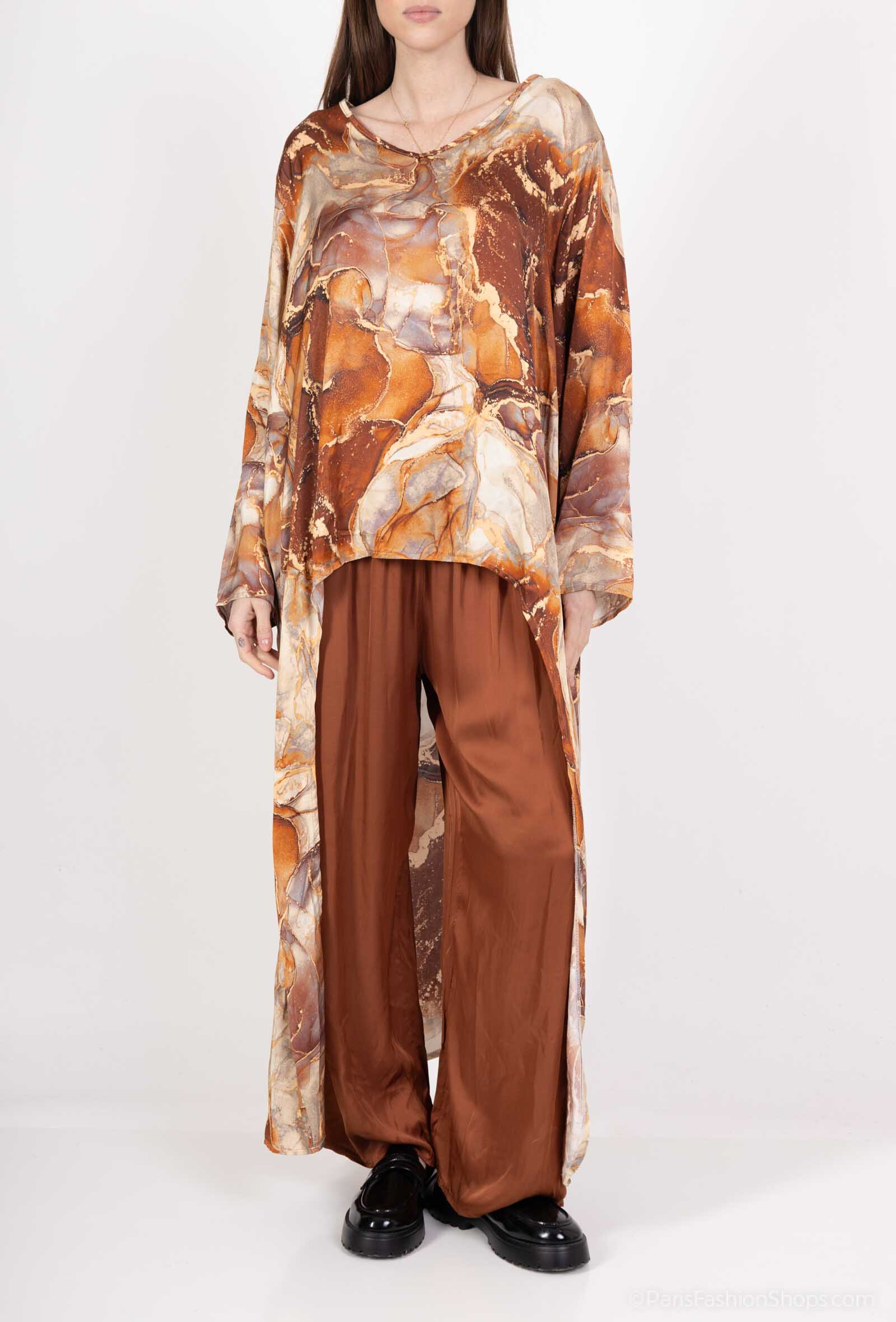 Wholesaler SHYLOH - Printed satin tunic