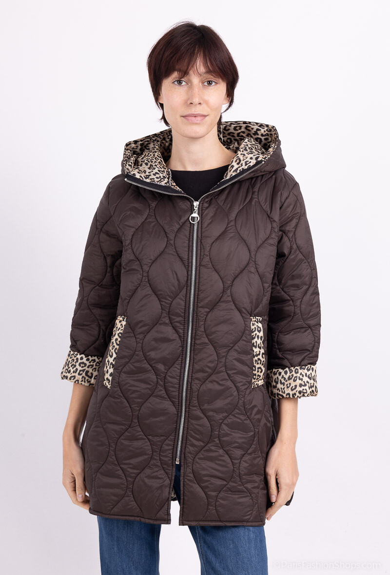 Großhändler SHYLOH - Pufferjacke kapuze 2 taschen animalprint