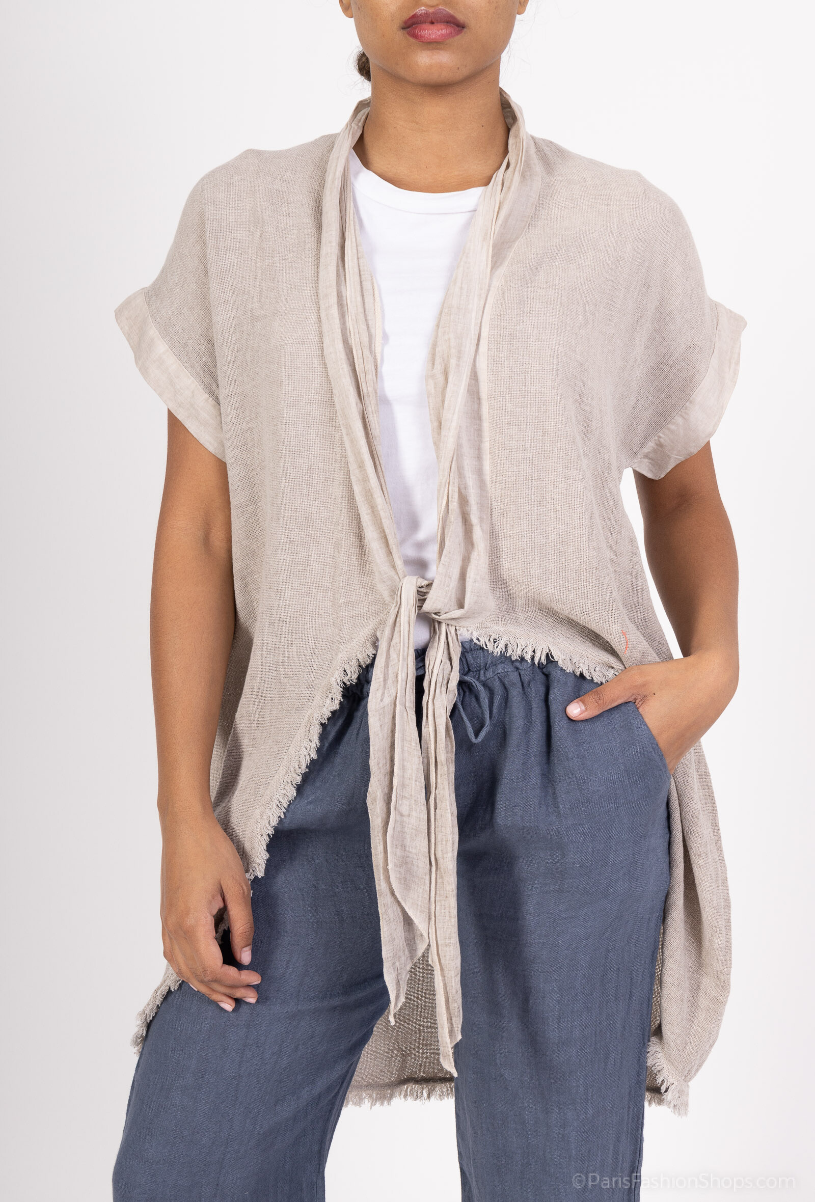 Wholesaler SHYLOH - Long cotton linen jacket