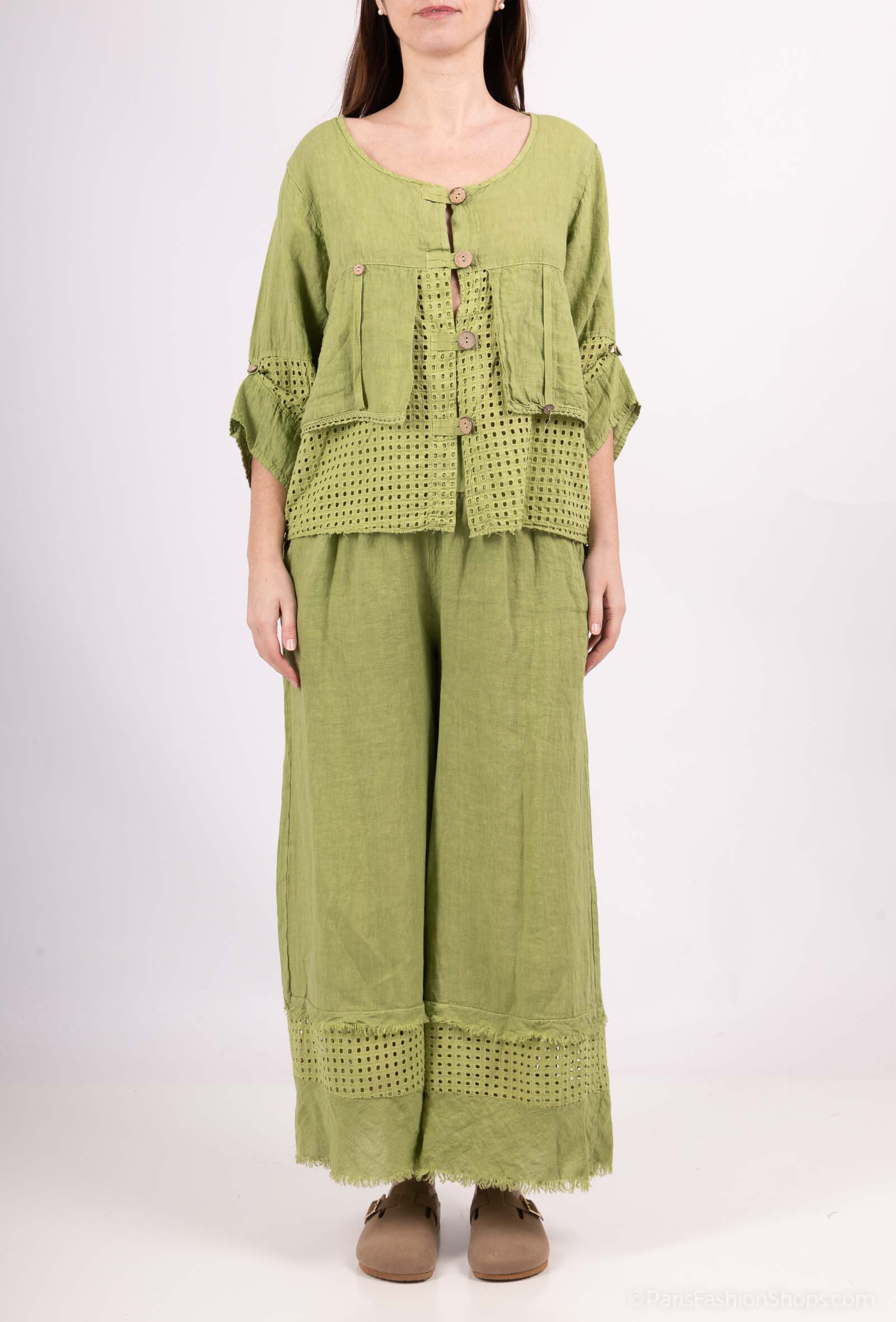 Wholesaler SHYLOH - Embroidery linen jacket