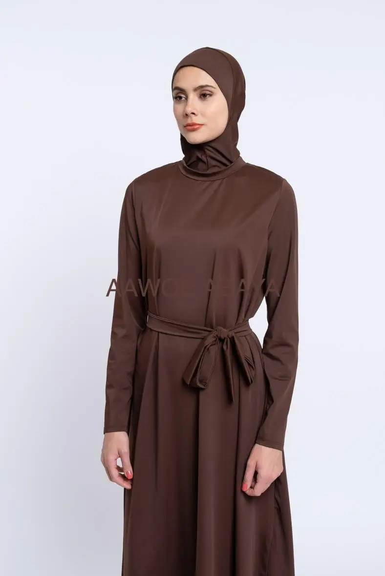 Grossiste SILVER FASHION - Burkini 4 pièces avec tunique longue, legging, brassière et bonnet
