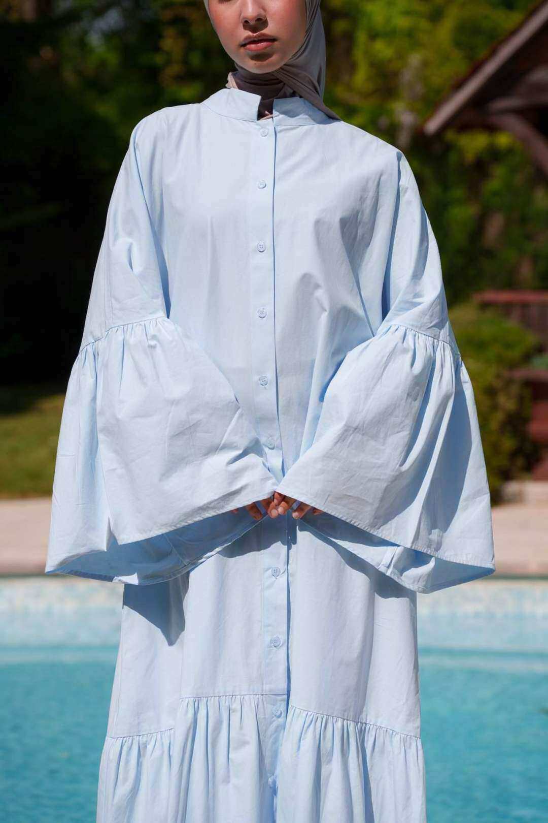 Grossiste SILVER FASHION - Robe longue évasée en coton