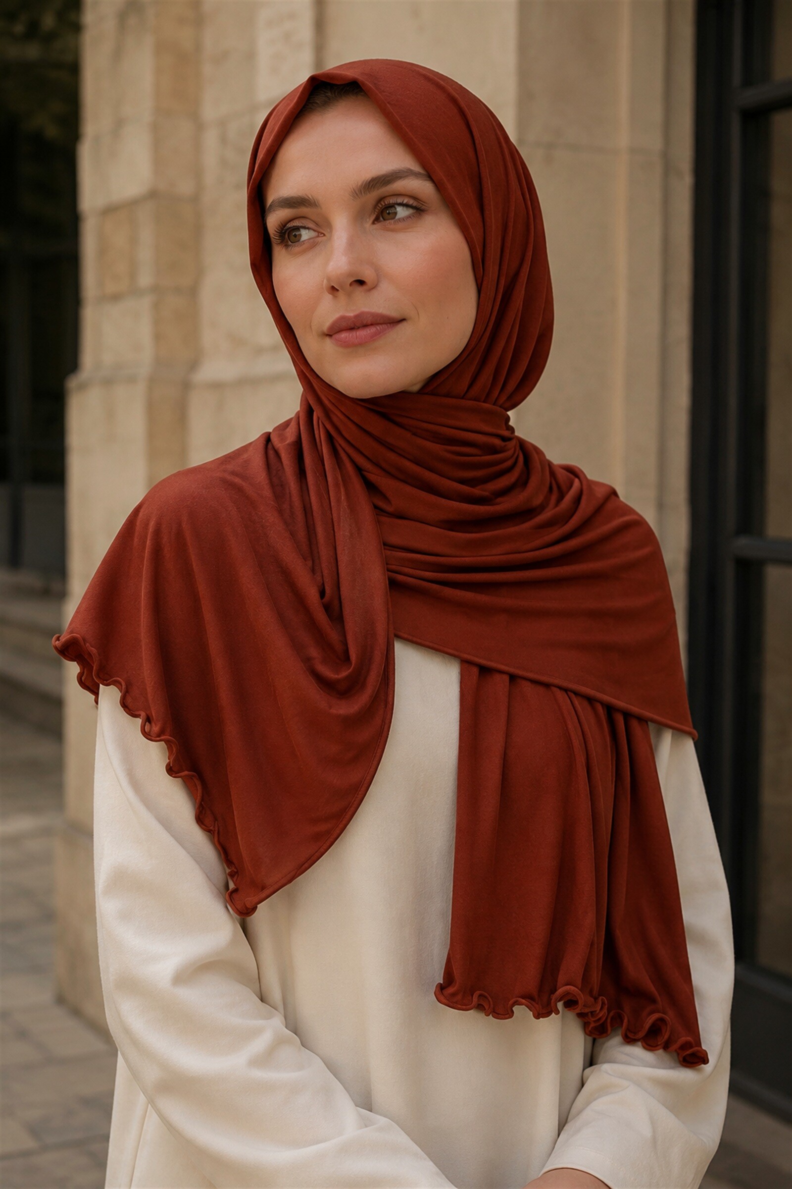 Mayorista SILVER FASHION - Hiyab de jersey premium ondas 70x190cm