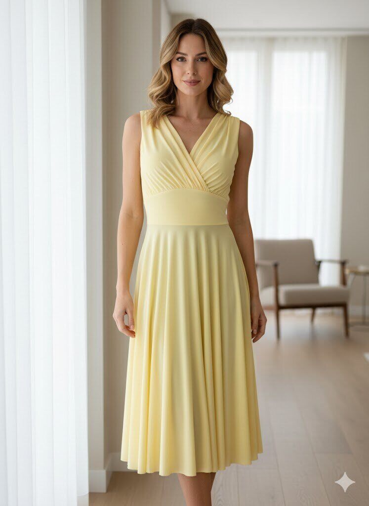 Grossiste SILVER FASHION - Robe fluide à col en V