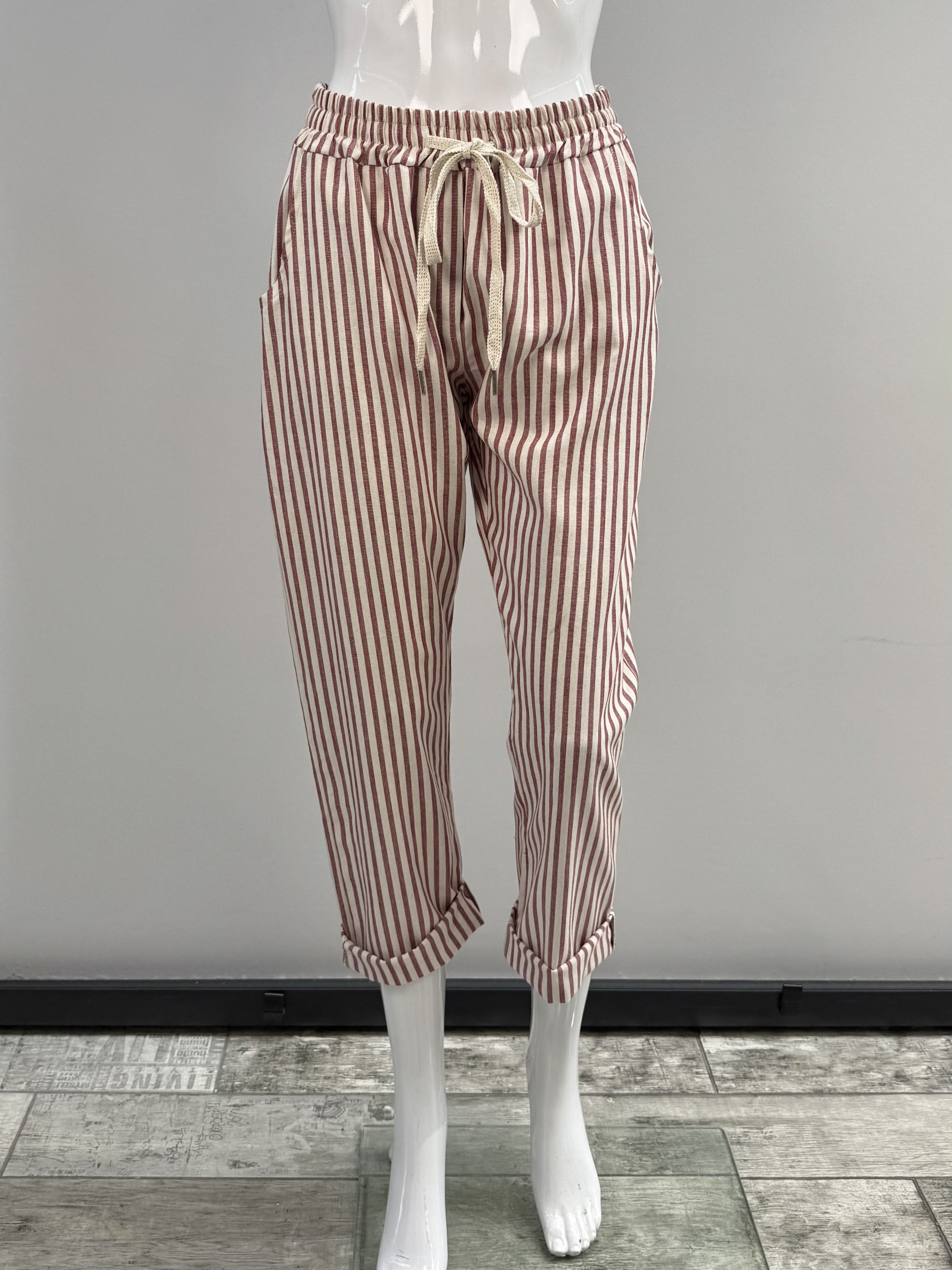 Mayorista SILVIA - Pantalón a rayas con pierna estrecha