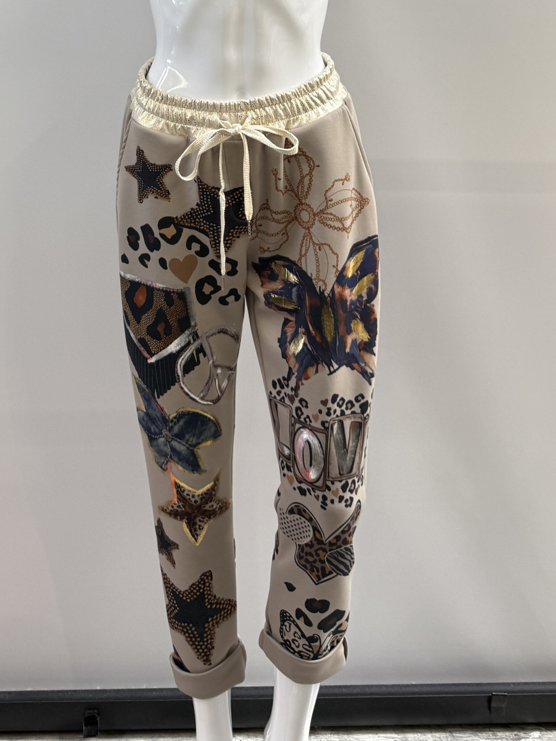 Grossista SILVIA - pantaloni con stampa farfalla