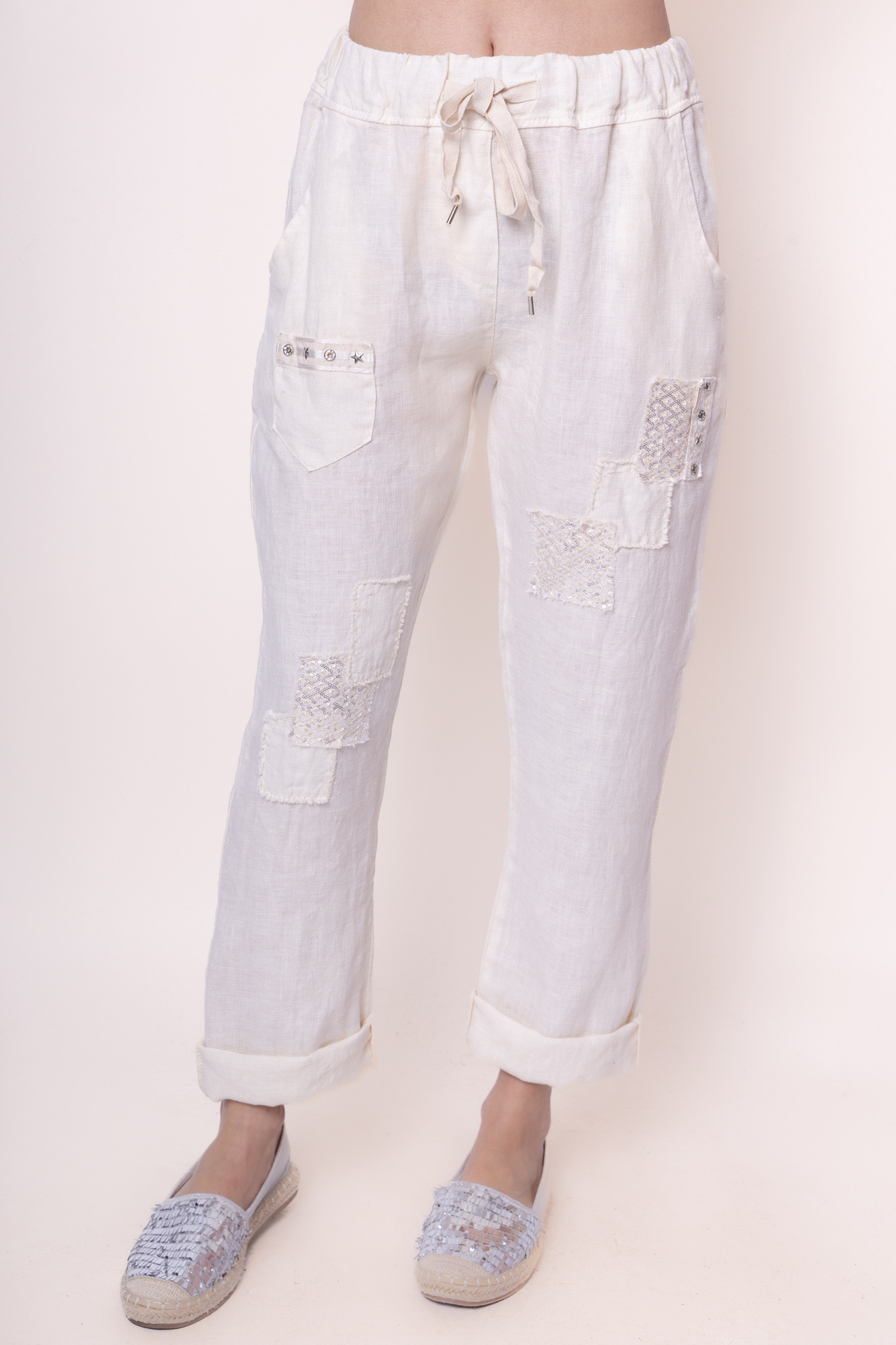 Wholesaler SILVIA - Linen trousers with slim leg